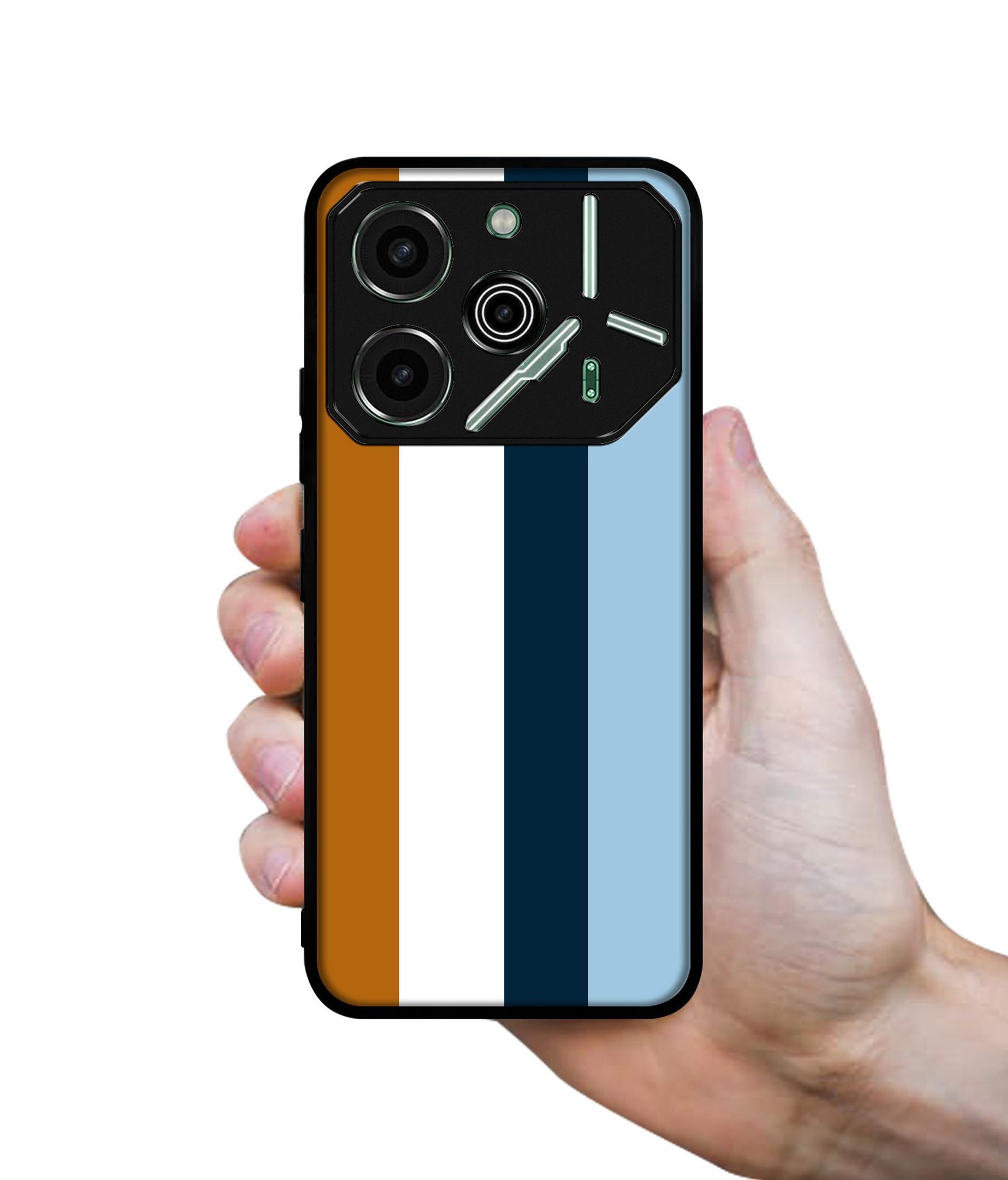 Color Stripes Designer 2D Printed Back Case Cover for Tecno Pova 6 Pro 5G