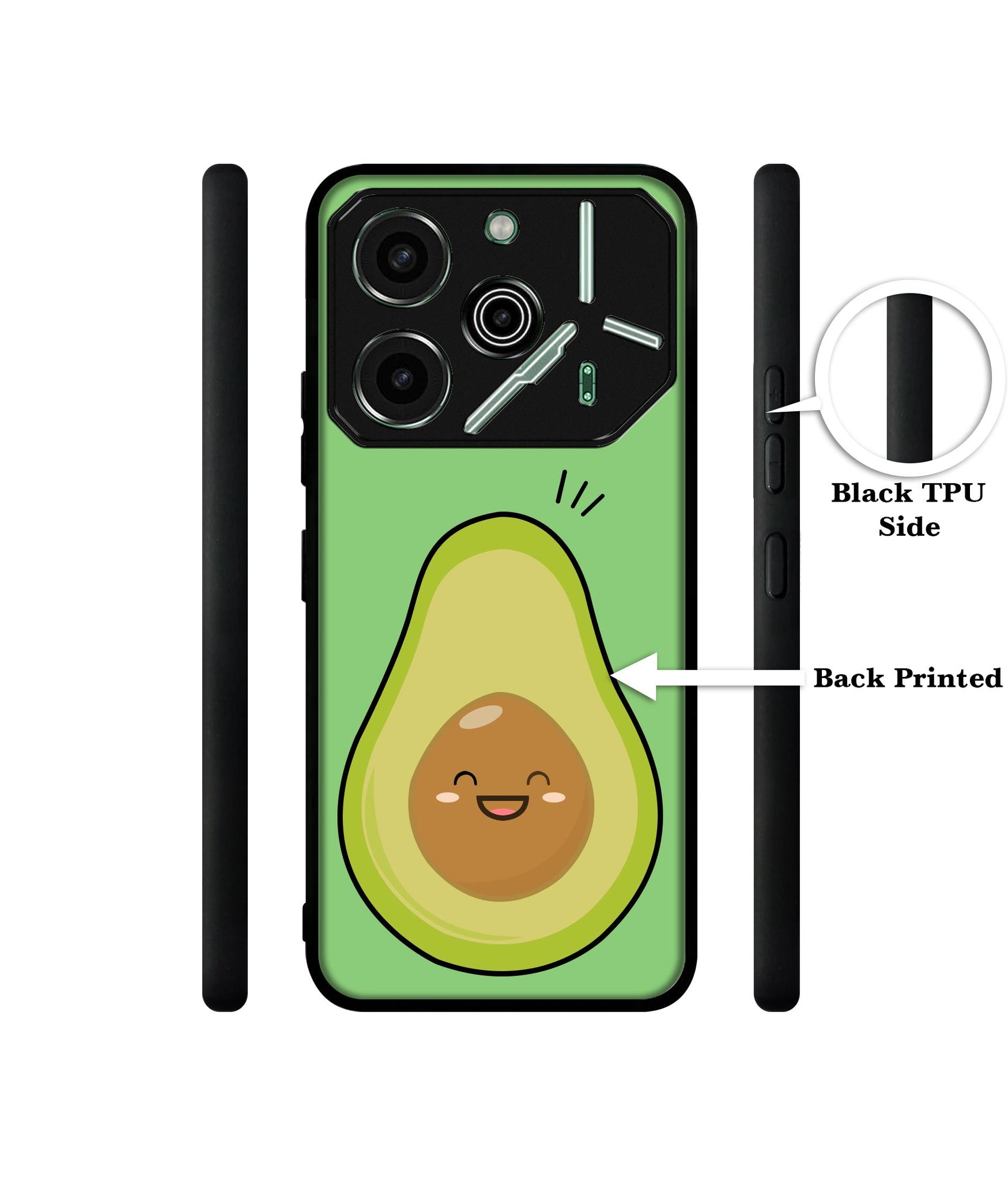 Avocados Designer 2D Printed Back Case Cover for Tecno Pova 6 Pro 5G