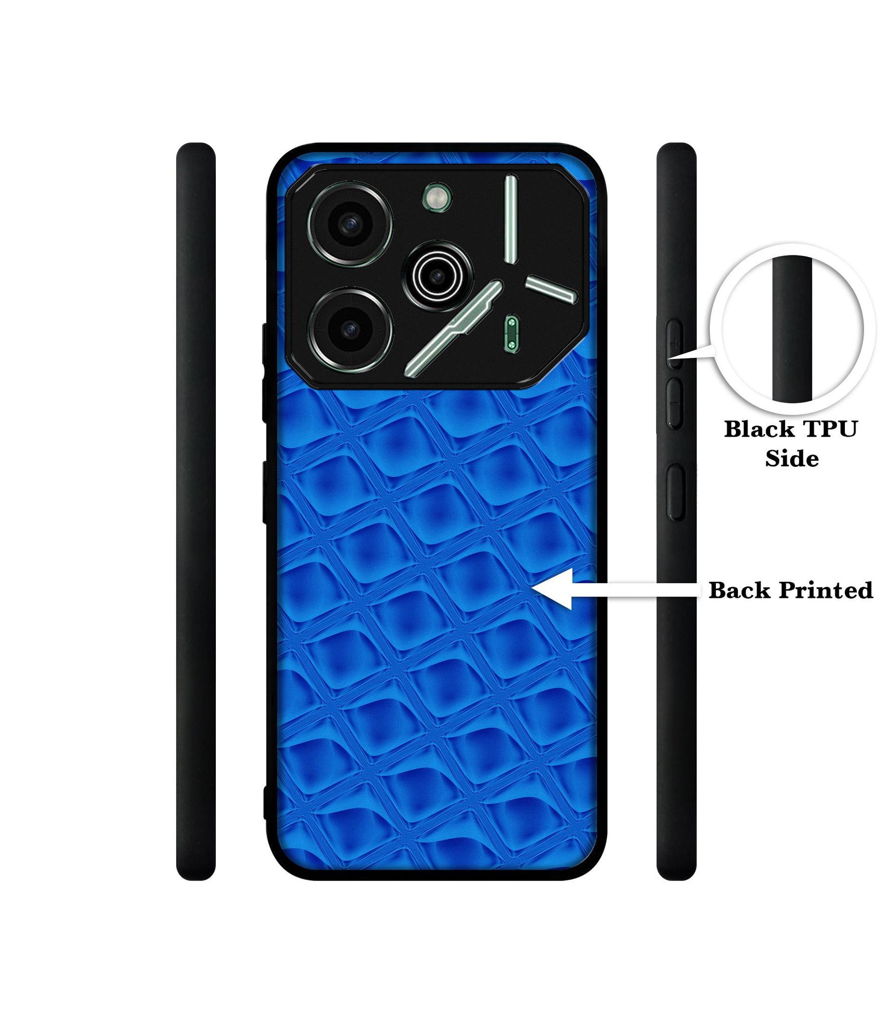 Blue Diamond Designer 2D Printed Back Case Cover for Tecno Pova 6 Pro 5G