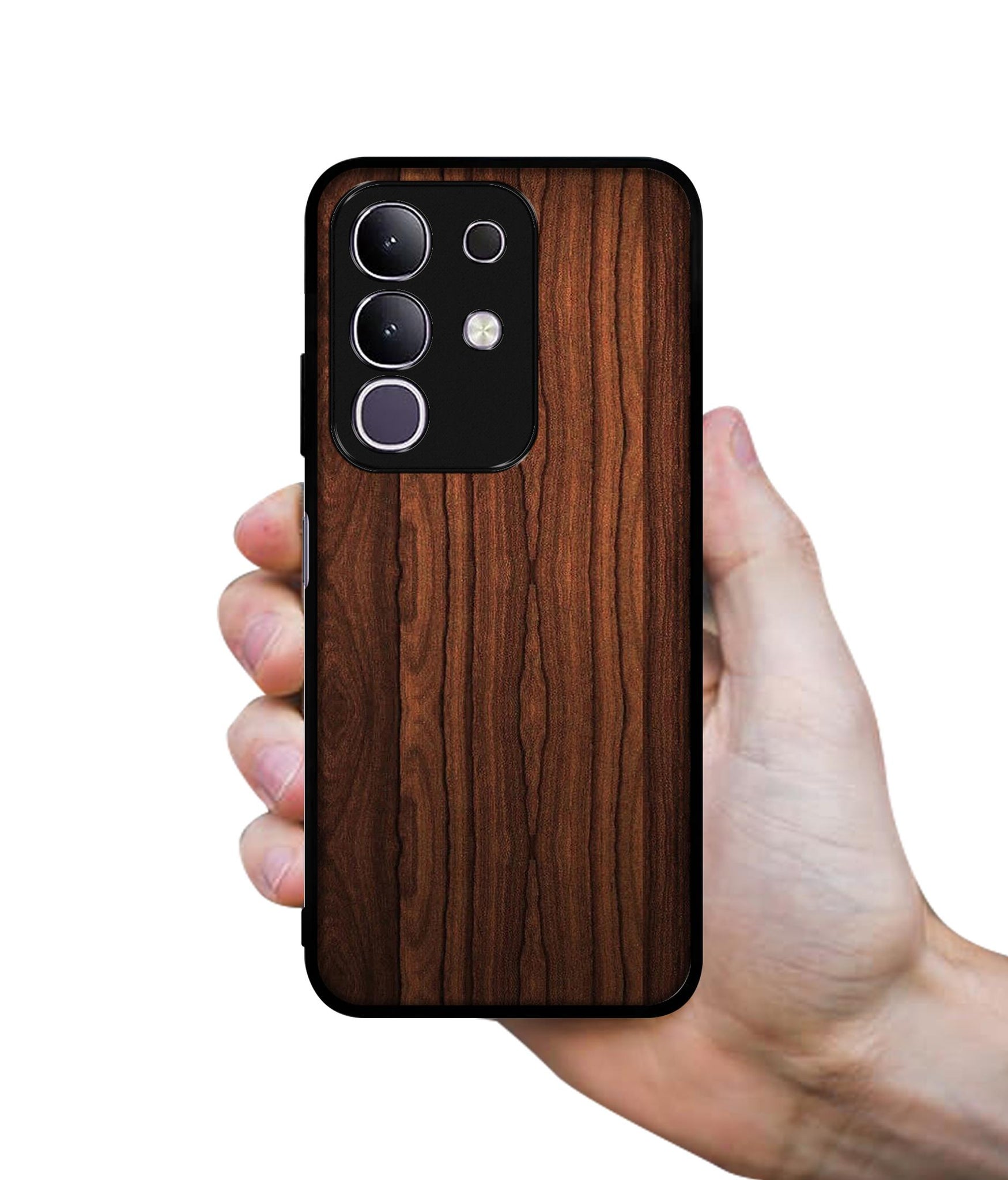 Brown Wooden Texture Designer 2D Printed Back Case Cover for Vivo T4x 5G / Y29 4G / iQOO Z10x 5G