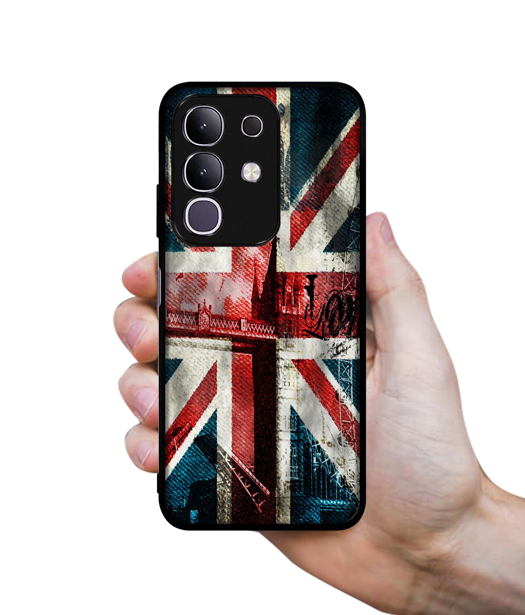 London Flag wallpaper Designer 2D Printed Back Case Cover for Vivo T4x 5G / Y29 4G / iQOO Z10x 5G
