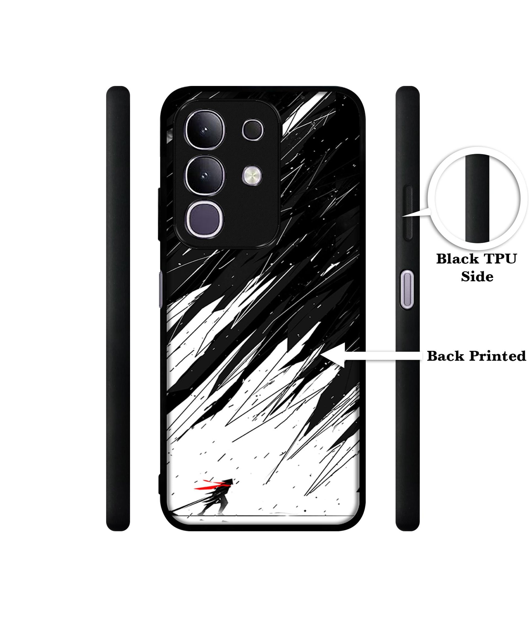 Geometric Strom Designer 2D Printed Back Case Cover for Vivo T4x 5G / Y29 4G / iQOO Z10x 5G