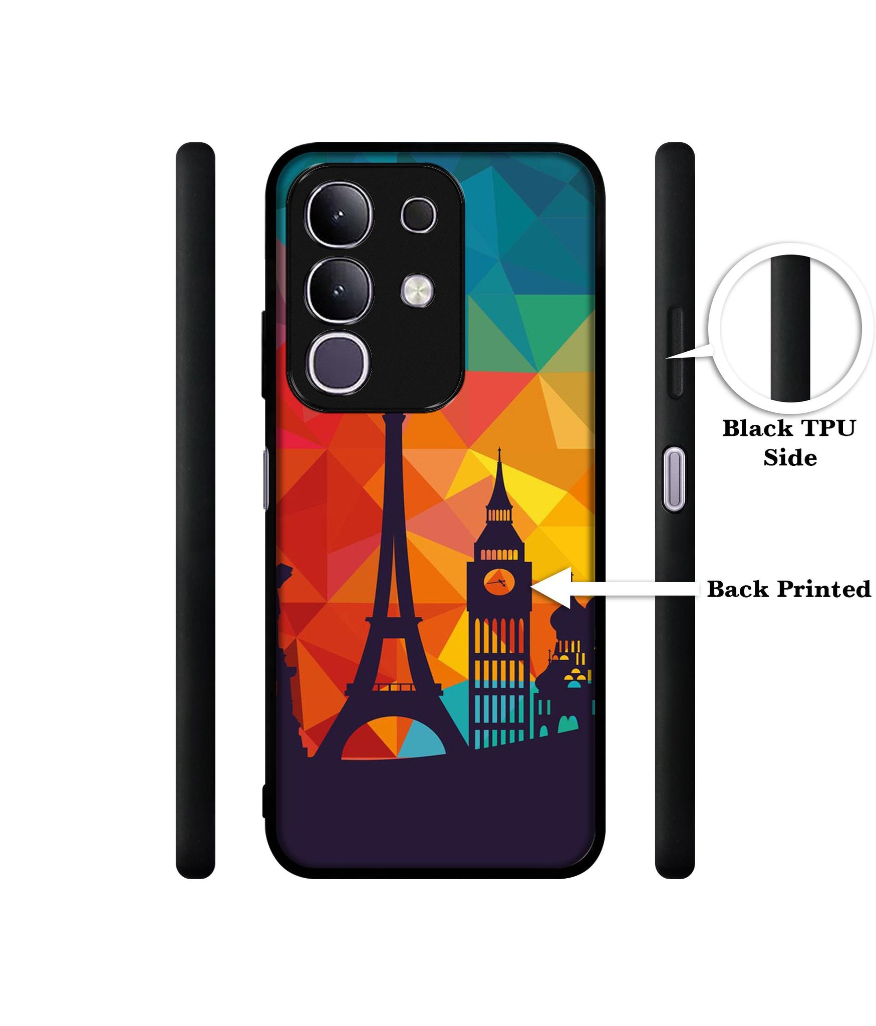 Colored Paris Designer 2D Printed Back Case Cover for Vivo T4x 5G / Y29 4G / iQOO Z10x 5G