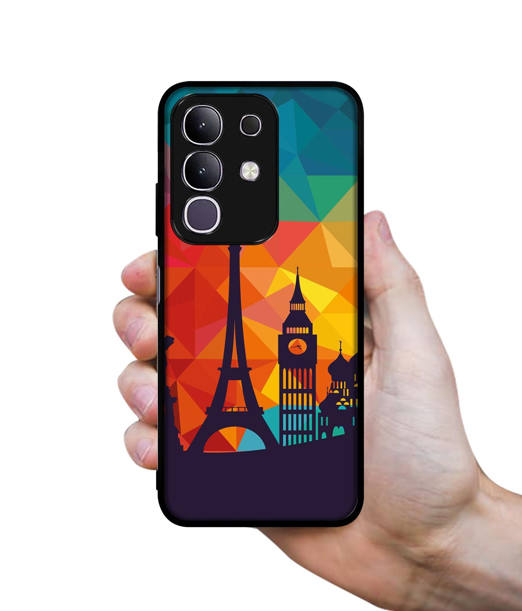 Colored Paris Designer 2D Printed Back Case Cover for Vivo T4x 5G / Y29 4G / iQOO Z10x 5G