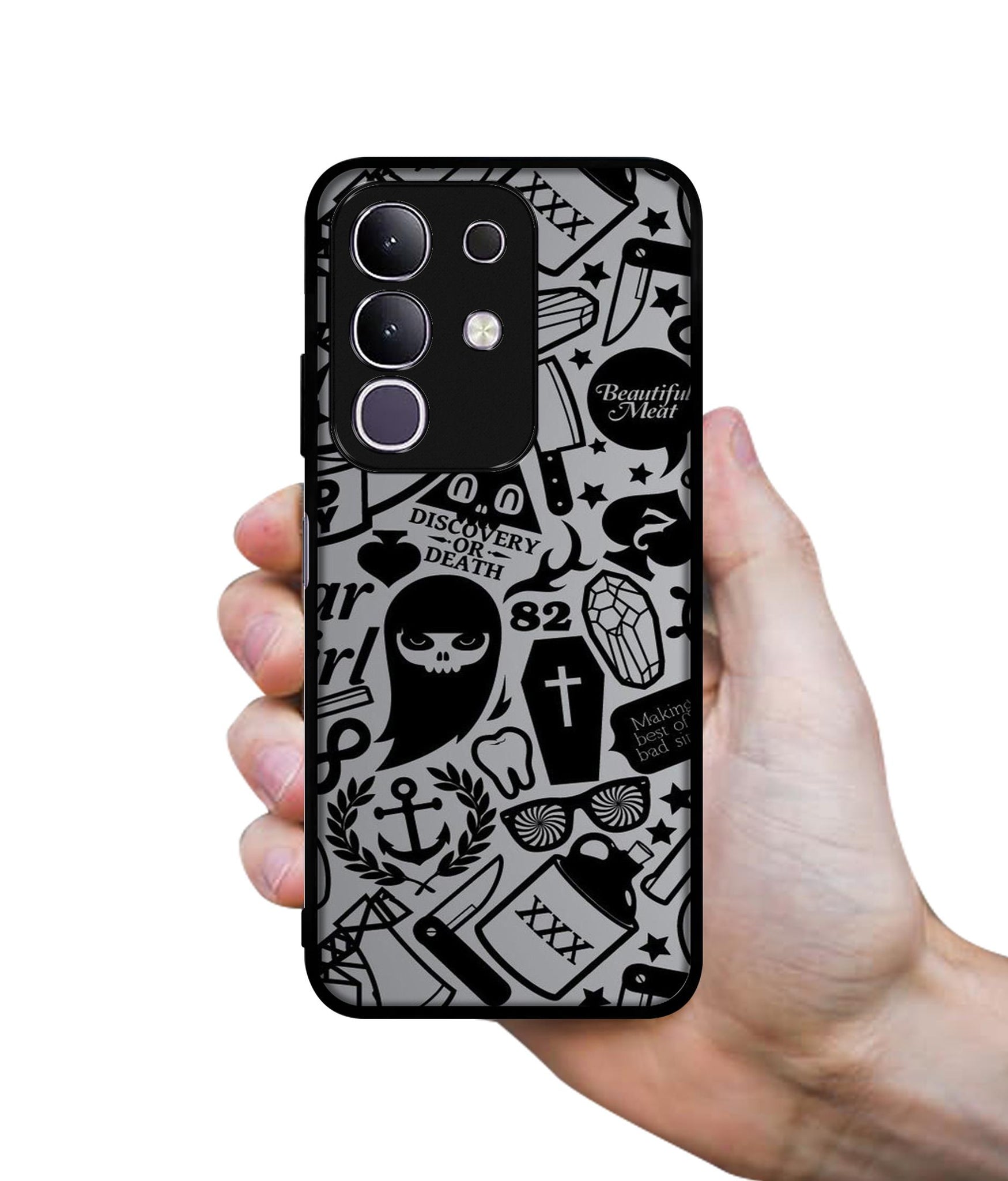 Discover Or Death Designer 2D Printed Back Case Cover for Vivo T4x 5G / Y29 4G / iQOO Z10x 5G