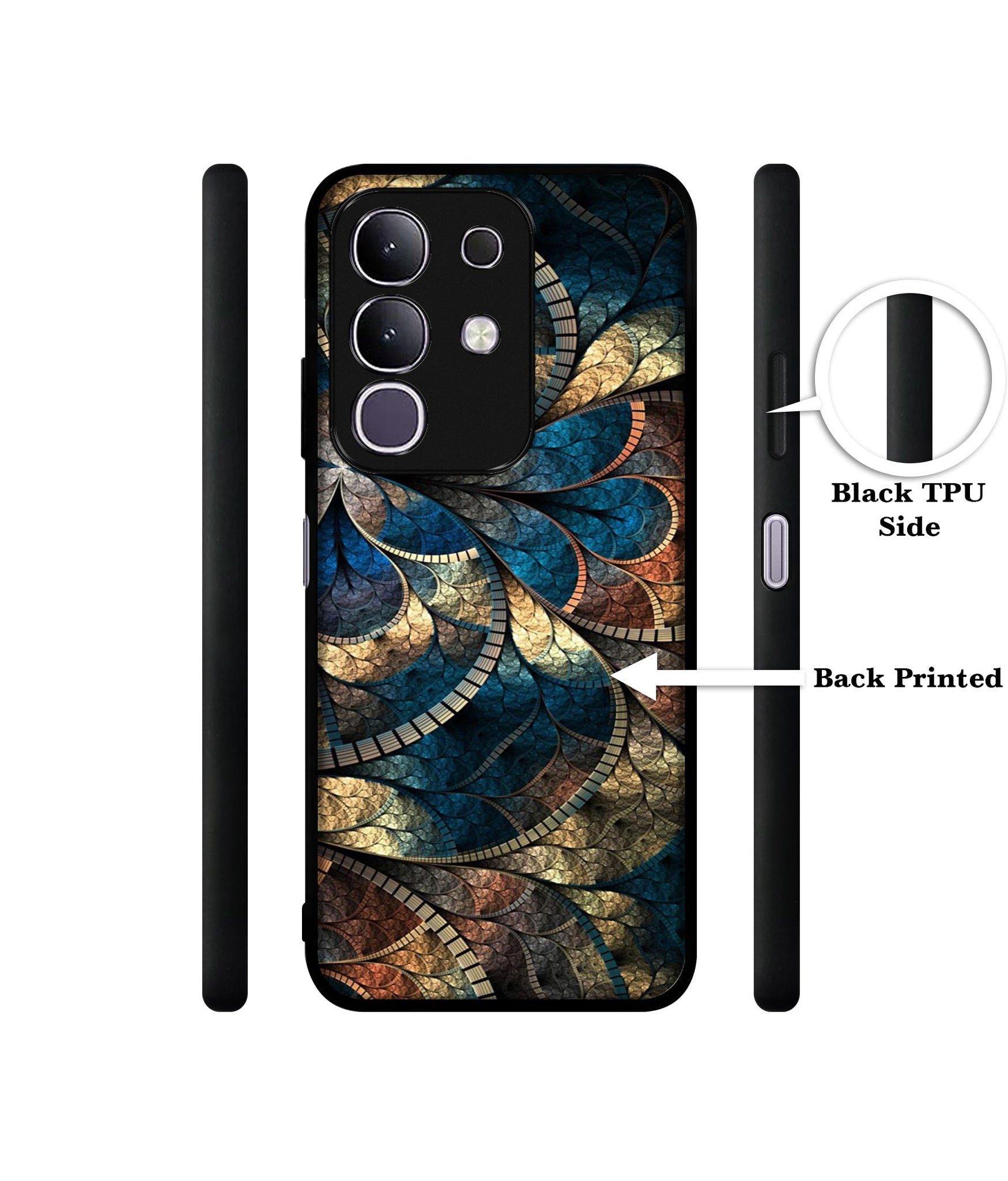 Fractional Pattern Designer 2D Printed Back Case Cover for Vivo T4x 5G / Y29 4G / iQOO Z10x 5G
