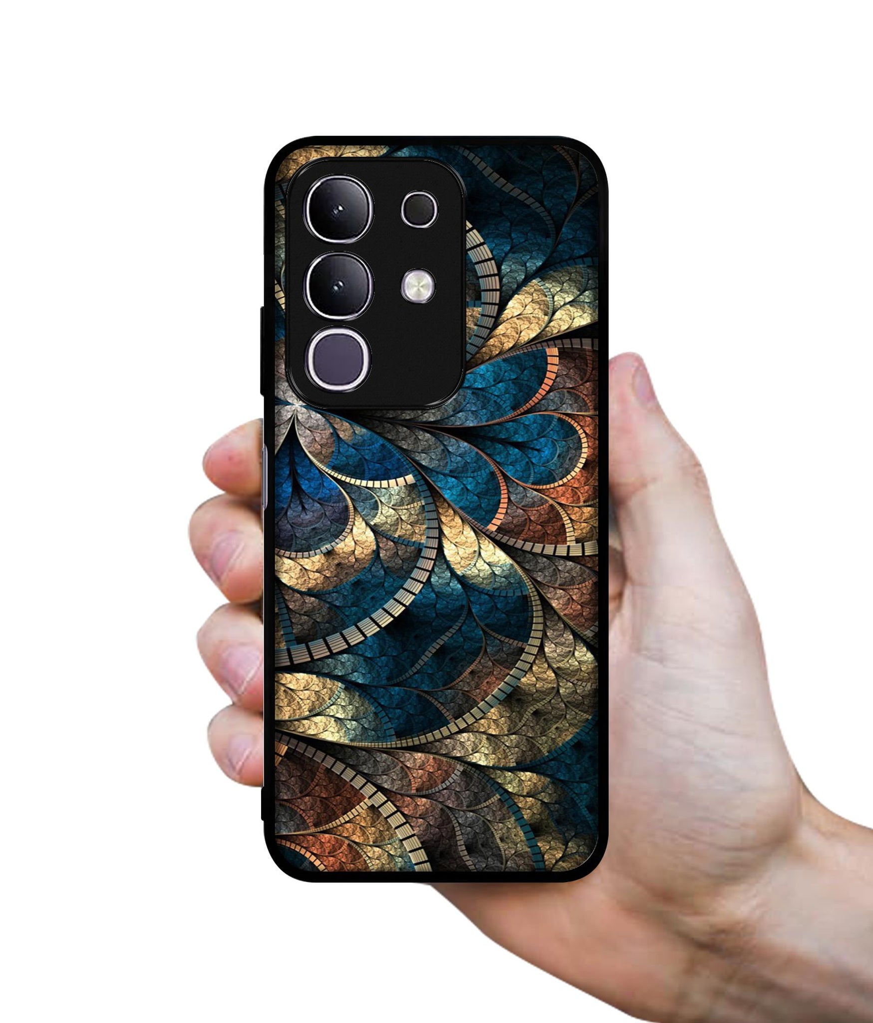 Fractional Pattern Designer 2D Printed Back Case Cover for Vivo T4x 5G / Y29 4G / iQOO Z10x 5G