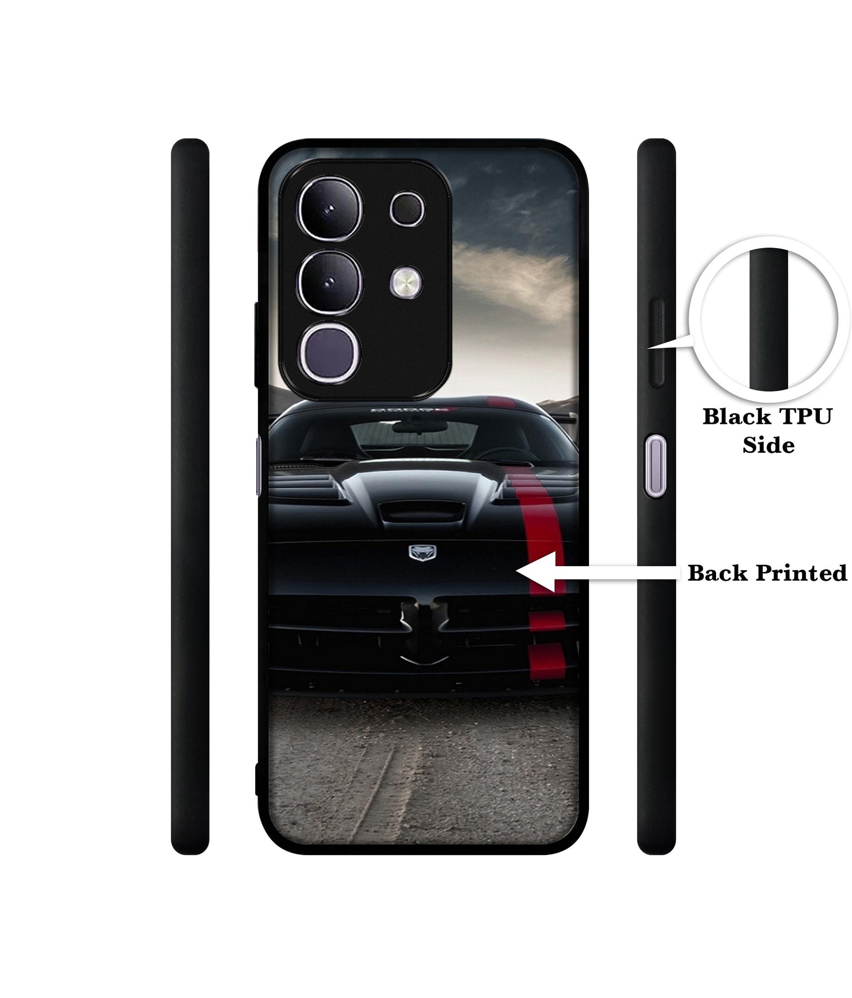 Sports Car Pattern Designer 2D Printed Back Case Cover for Vivo T4x 5G / Y29 4G / iQOO Z10x 5G