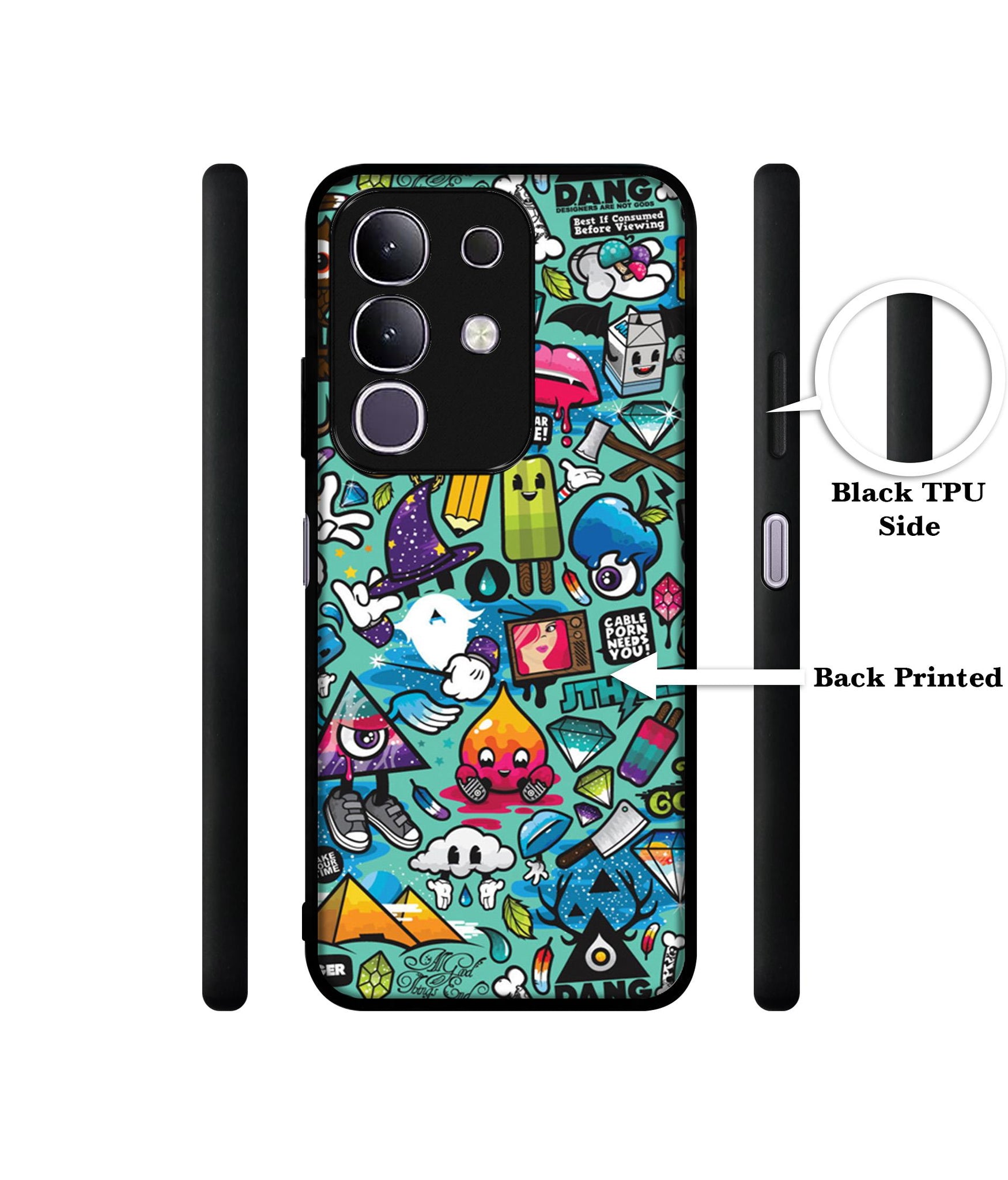 Crazy Designer 2D Printed Back Case Cover for Vivo T4x 5G / Y29 4G / iQOO Z10x 5G