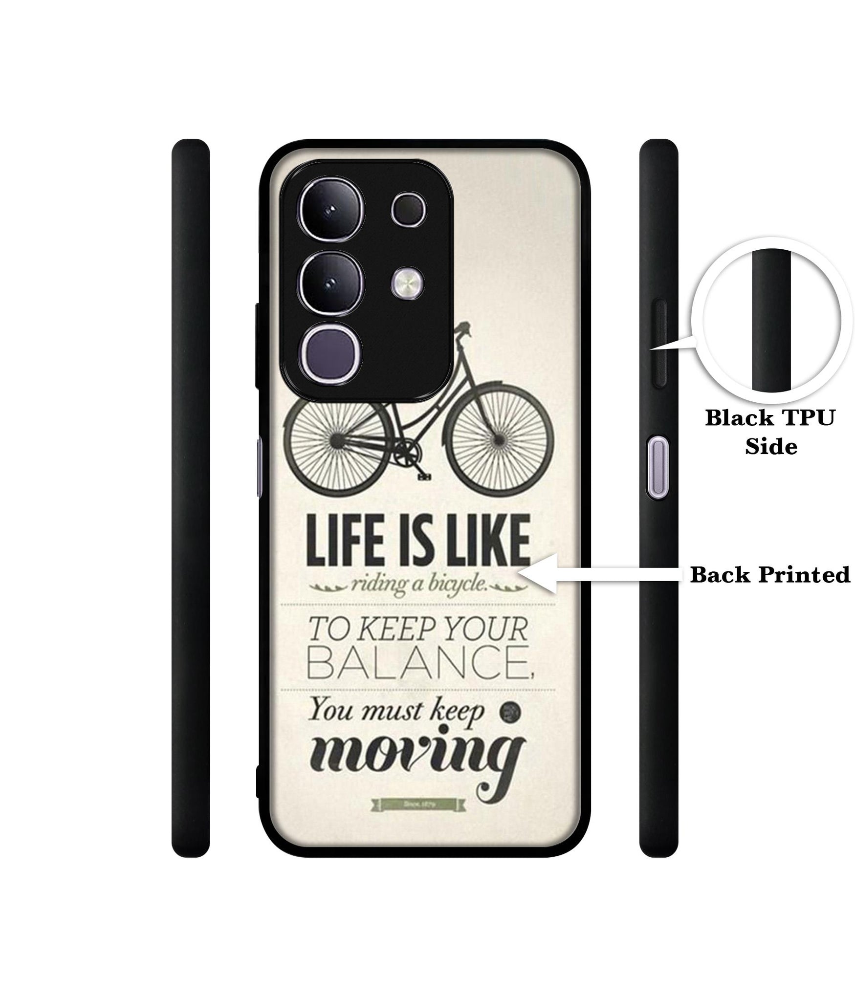 Life is Like Moving Designer 2D Printed Back Case Cover for Vivo T4x 5G / Y29 4G / iQOO Z10x 5G