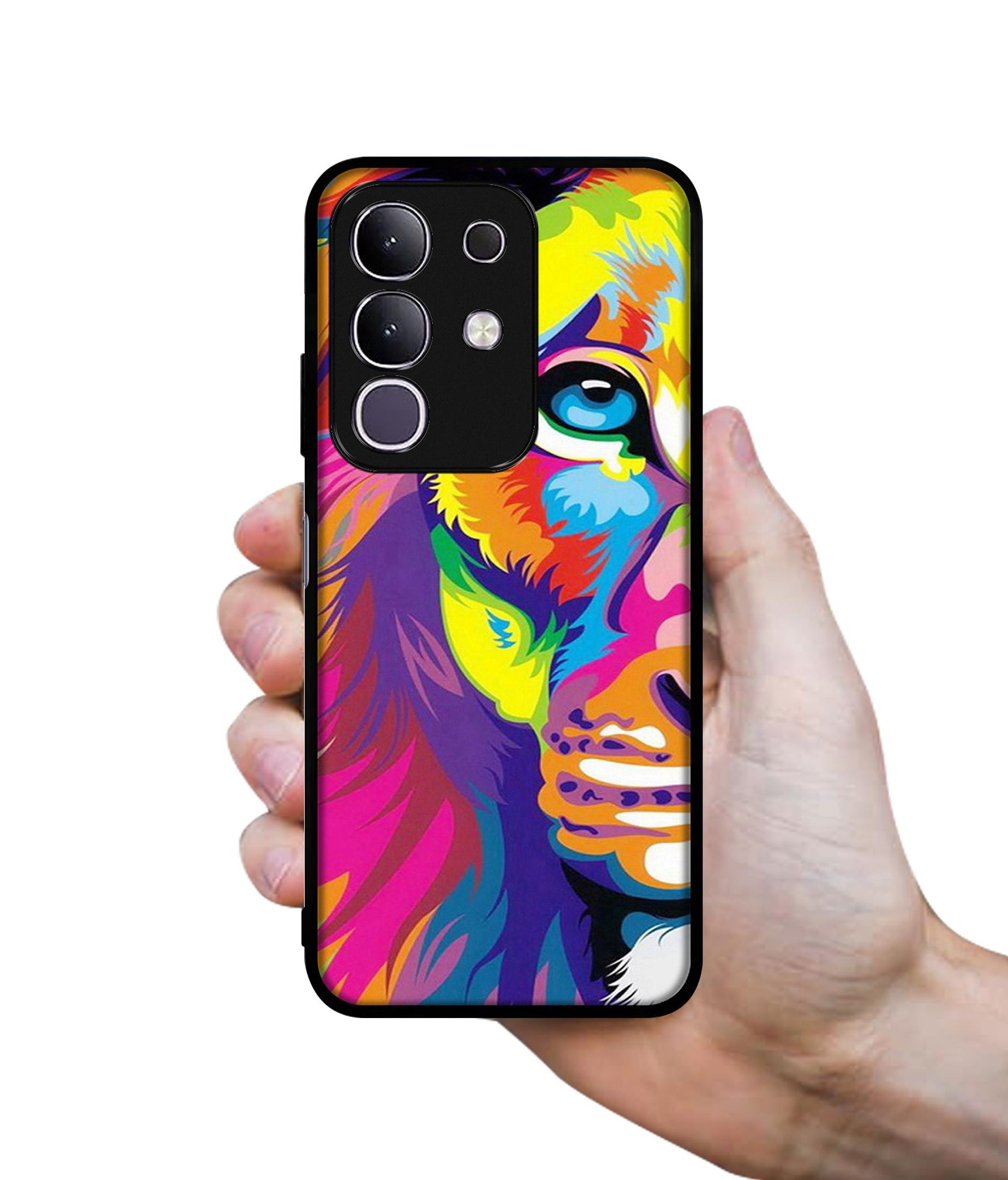 Lion Designer 2D Printed Back Case Cover for Vivo T4x 5G / Y29 4G / iQOO Z10x 5G