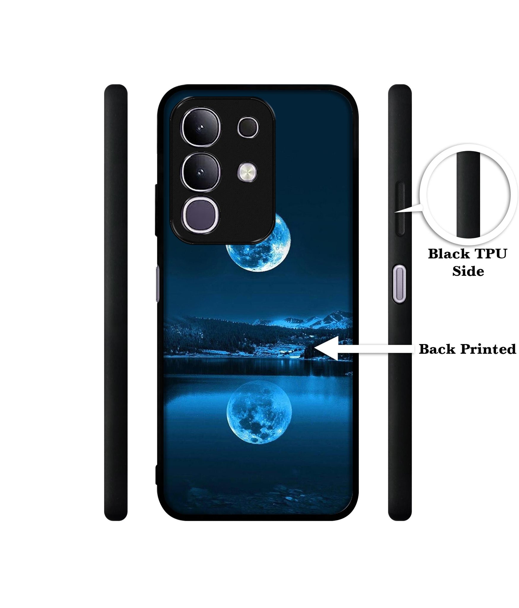 Moon Pattern Print Designer 2D Printed Back Case Cover for Vivo T4x 5G / Y29 4G / iQOO Z10x 5G