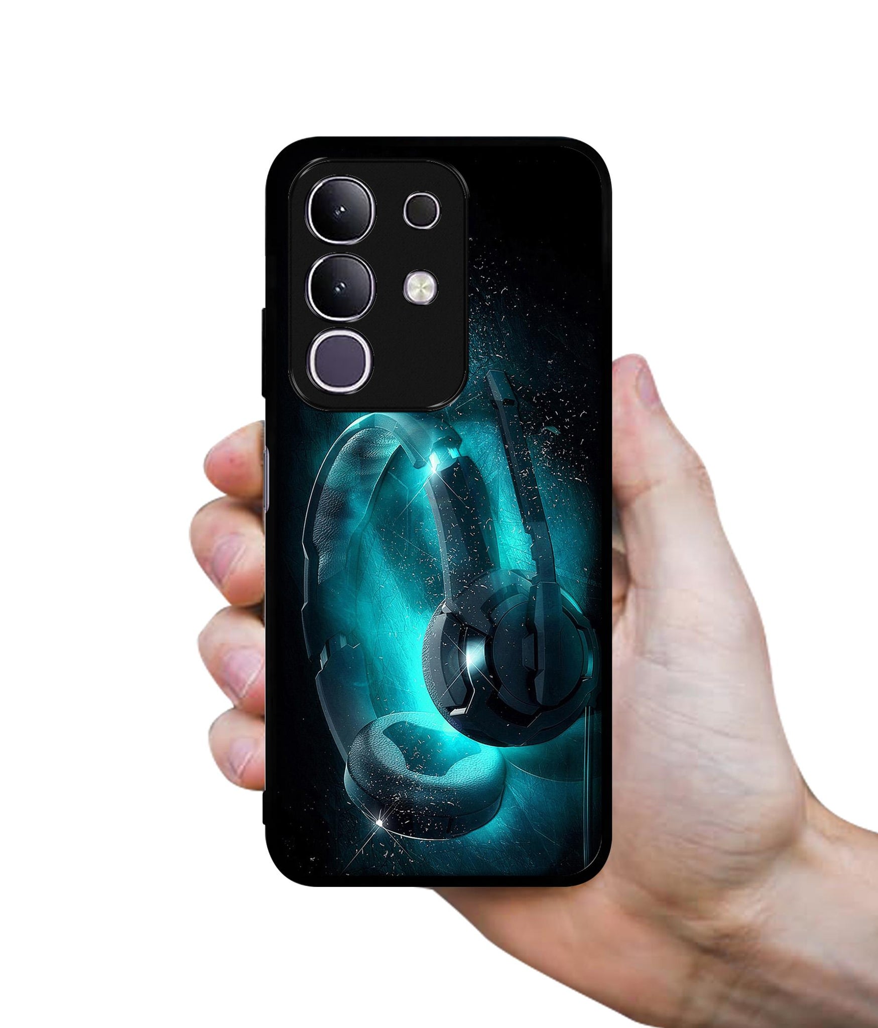 Cool Headphone Designer 2D Printed Back Case Cover for Vivo T4x 5G / Y29 4G / iQOO Z10x 5G