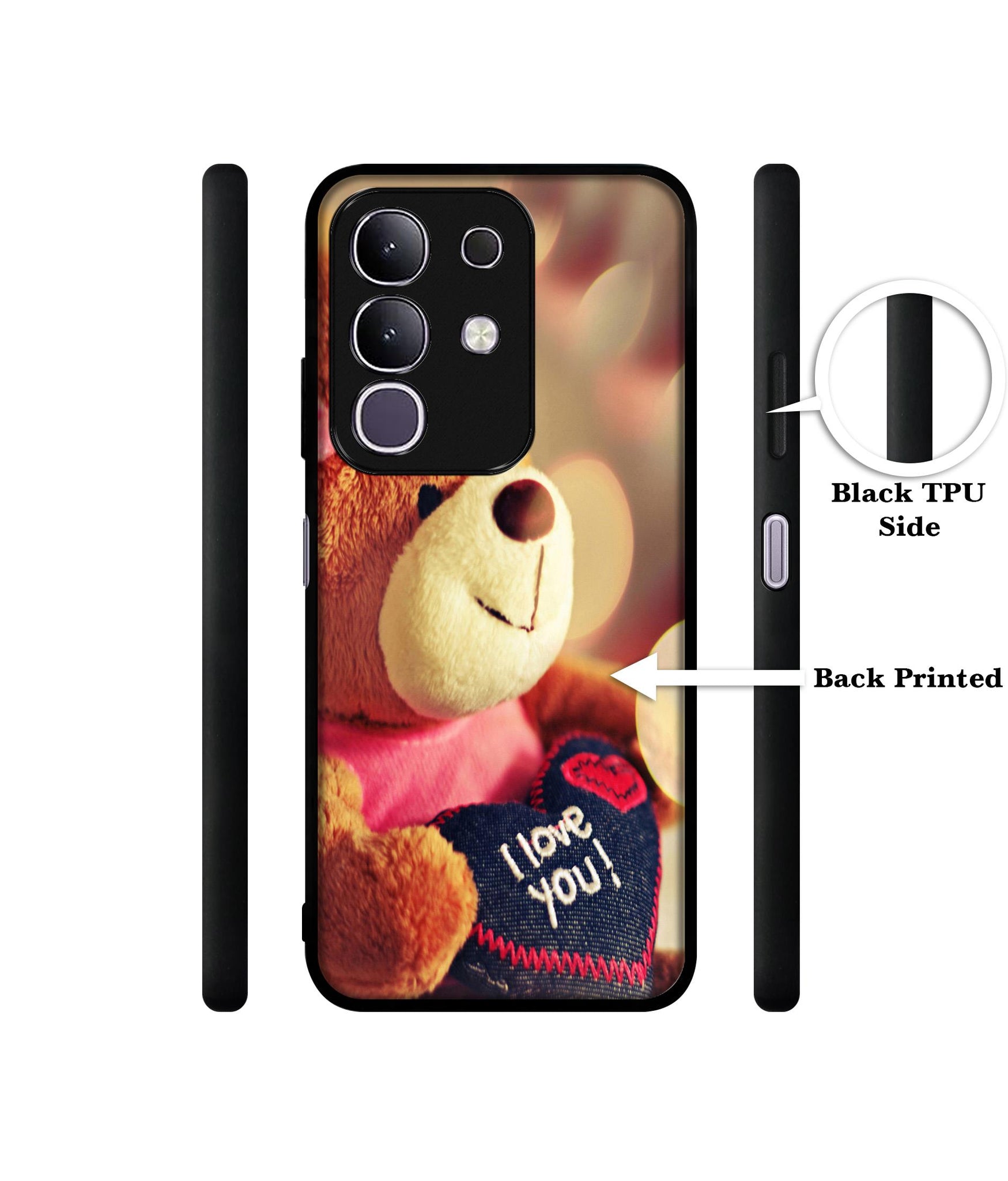Teddy Bear Designer 2D Printed Back Case Cover for Vivo T4x 5G / Y29 4G / iQOO Z10x 5G