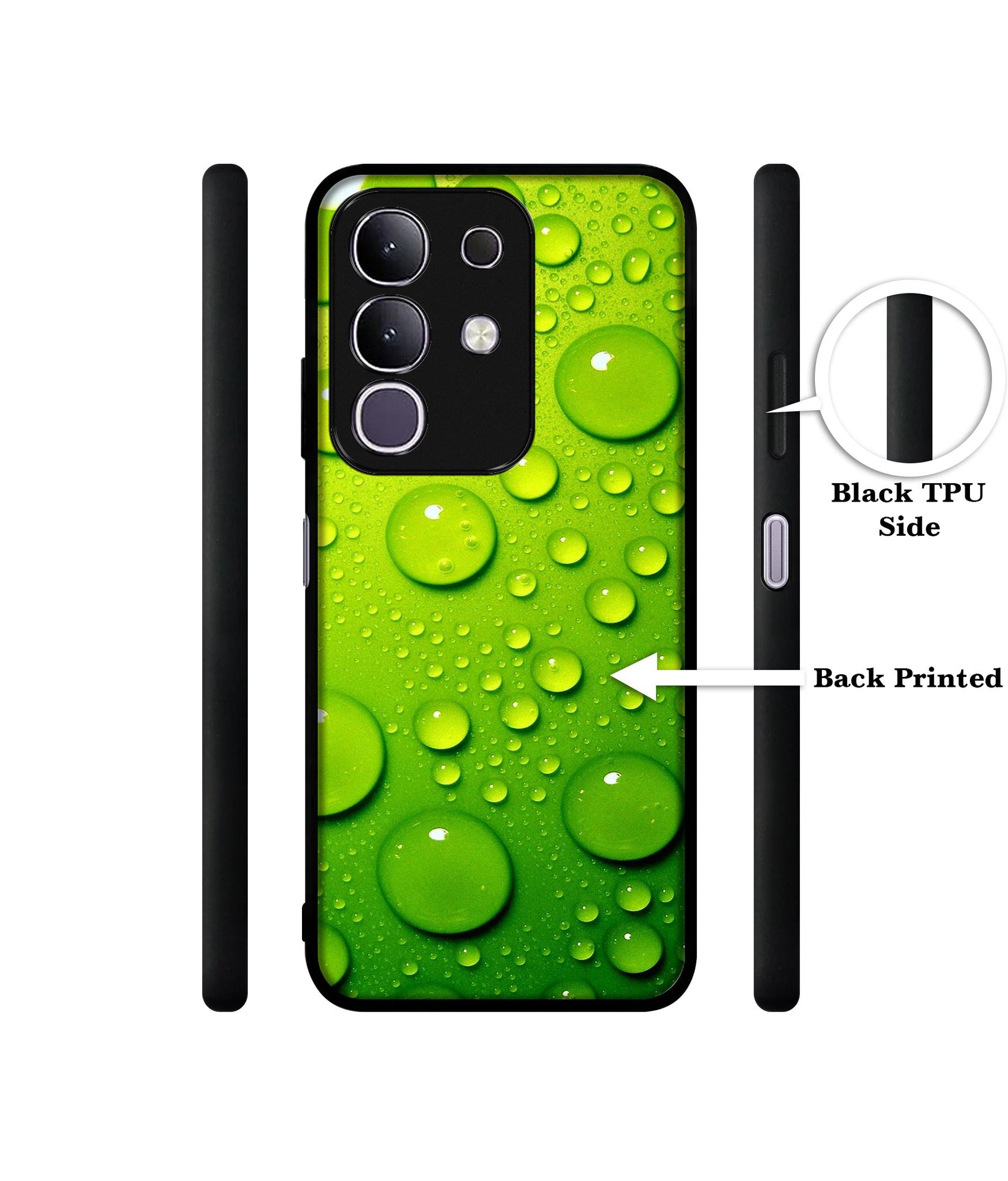 Green Bubbles Designer 2D Printed Back Case Cover for Vivo T4x 5G / Y29 4G / iQOO Z10x 5G