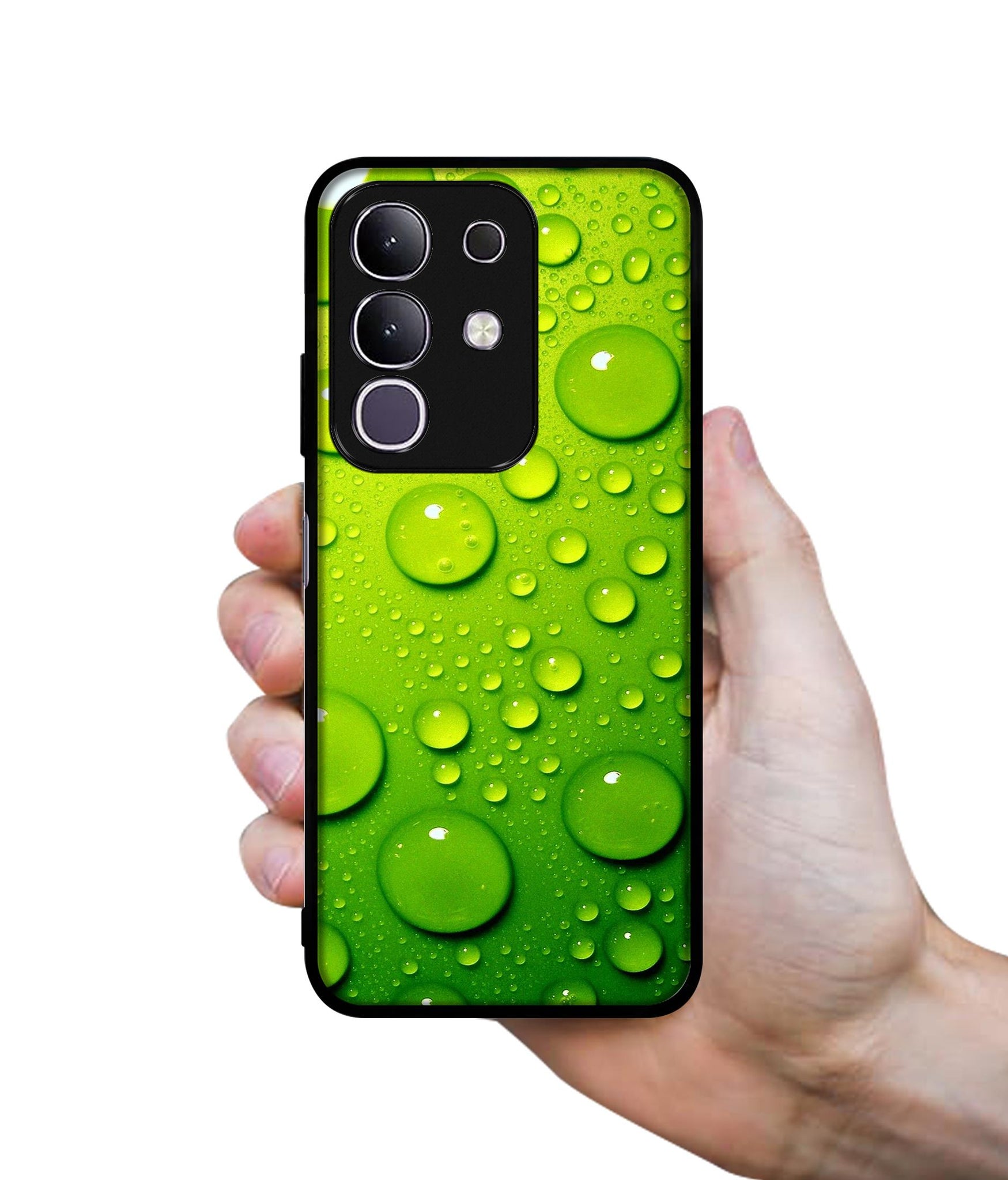 Green Bubbles Designer 2D Printed Back Case Cover for Vivo T4x 5G / Y29 4G / iQOO Z10x 5G