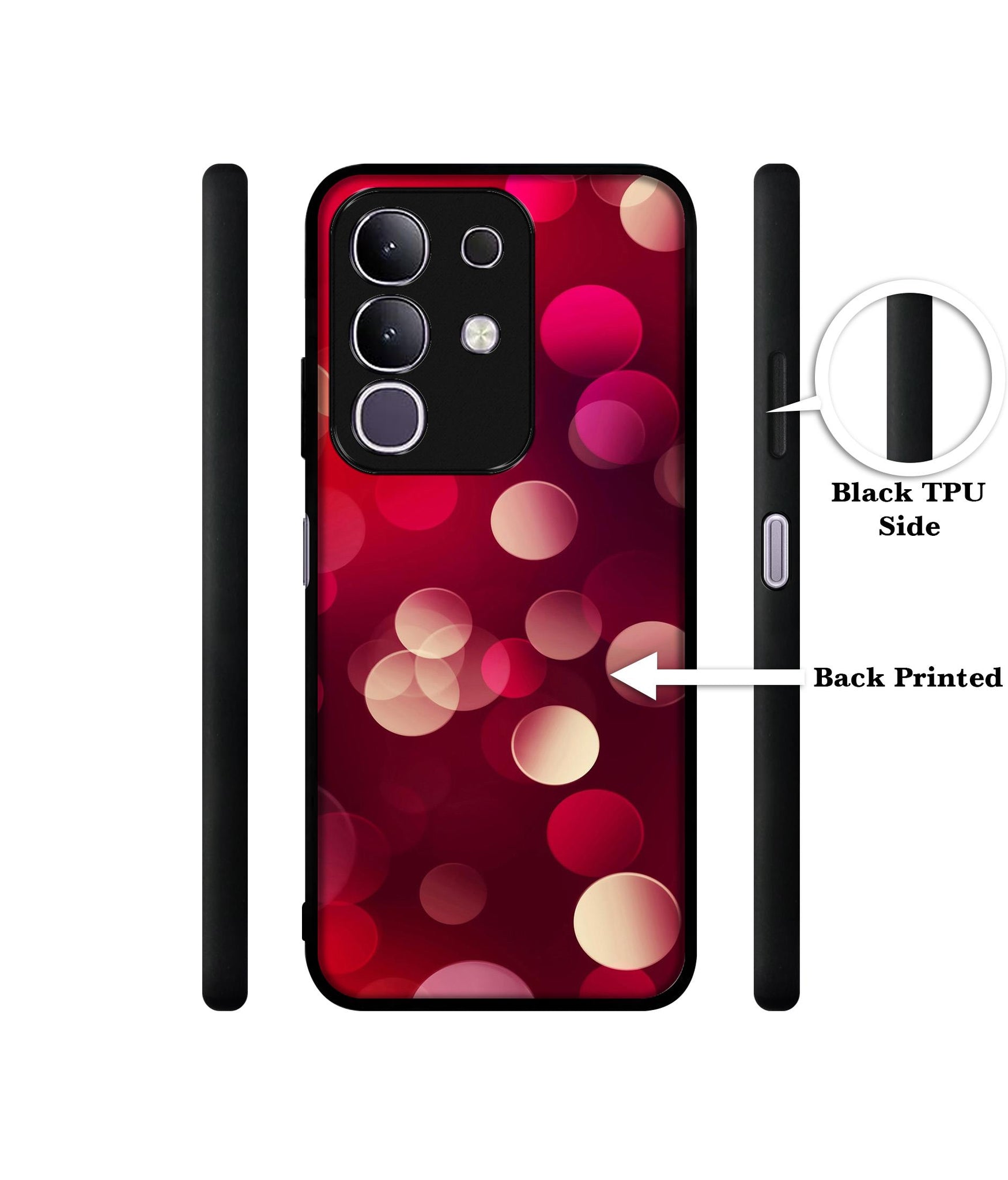 3D Circles Designer 2D Printed Back Case Cover for Vivo T4x 5G / Y29 4G / iQOO Z10x 5G