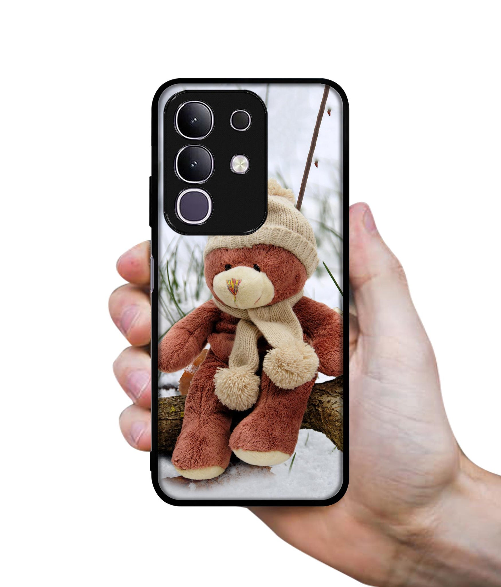 Woolen Bear Designer 2D Printed Back Case Cover for Vivo T4x 5G / Y29 4G / iQOO Z10x 5G