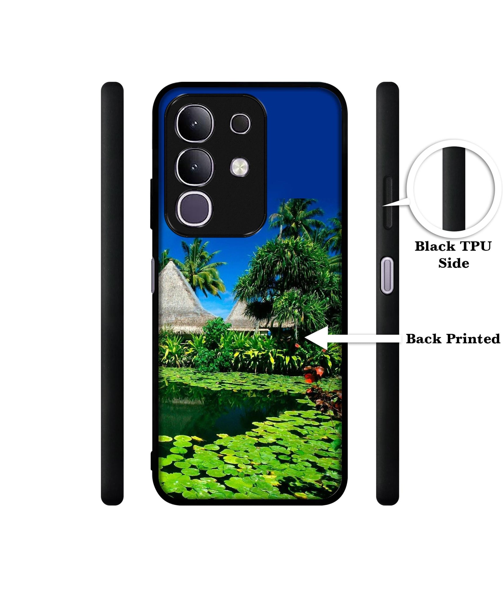 Tropics Water Designer 2D Printed Back Case Cover for Vivo T4x 5G / Y29 4G / iQOO Z10x 5G