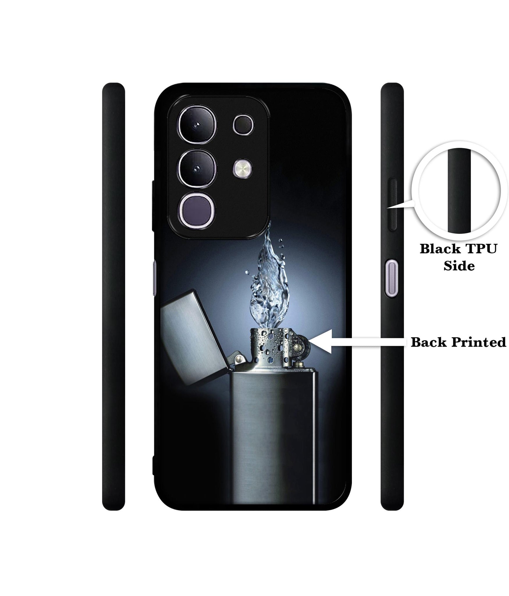 Water Lighter Designer 2D Printed Back Case Cover for Vivo T4x 5G / Y29 4G / iQOO Z10x 5G