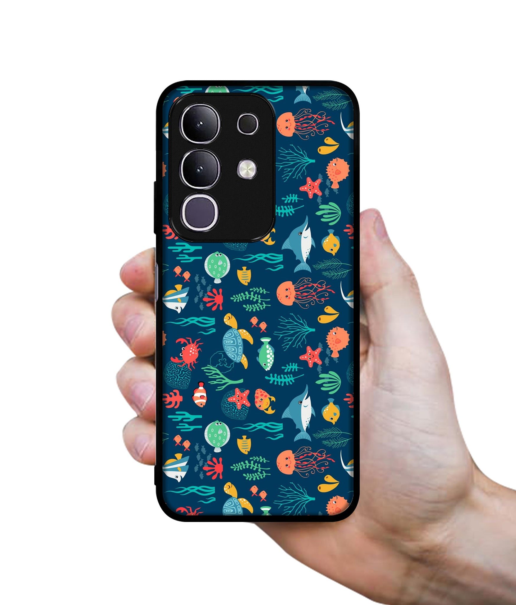 Aquarium Texture Designer 2D Printed Back Case Cover for Vivo T4x 5G / Y29 4G / iQOO Z10x 5G