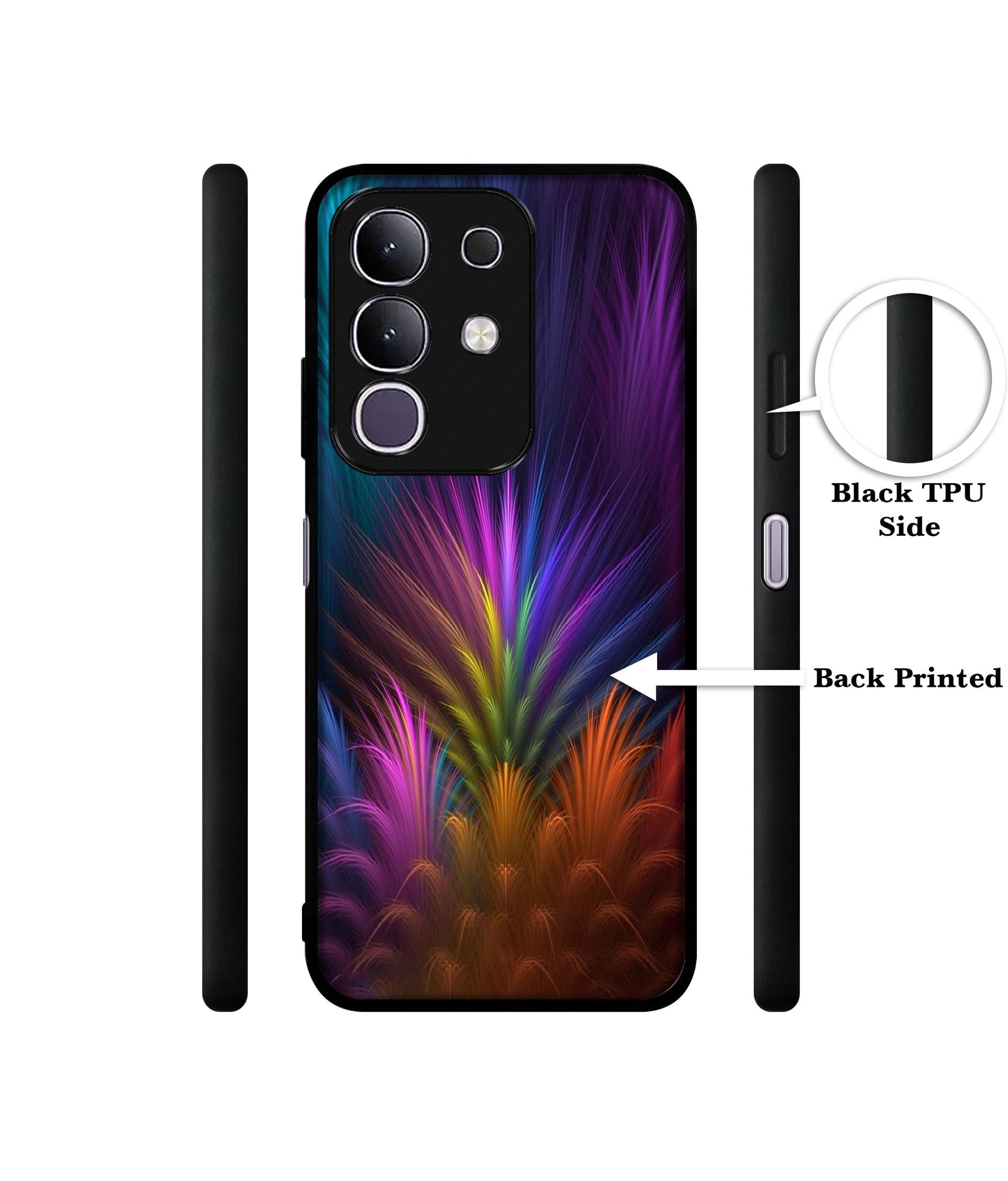 Multicoloured Designer 2D Printed Back Case Cover for Vivo T4x 5G / Y29 4G / iQOO Z10x 5G