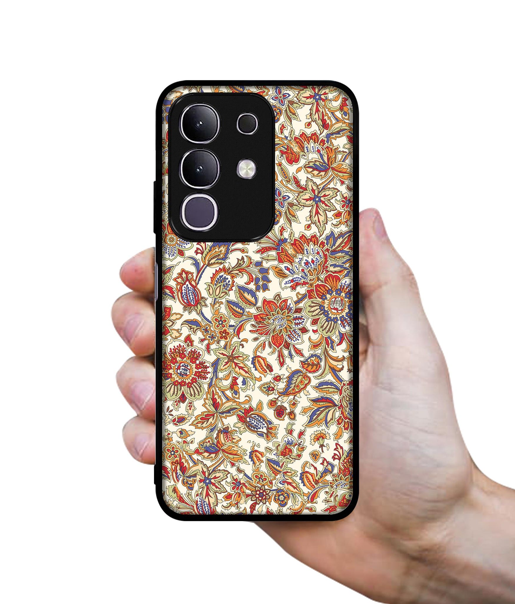 Floral Designer 2D Printed Back Case Cover for Vivo T4x 5G / Y29 4G / iQOO Z10x 5G