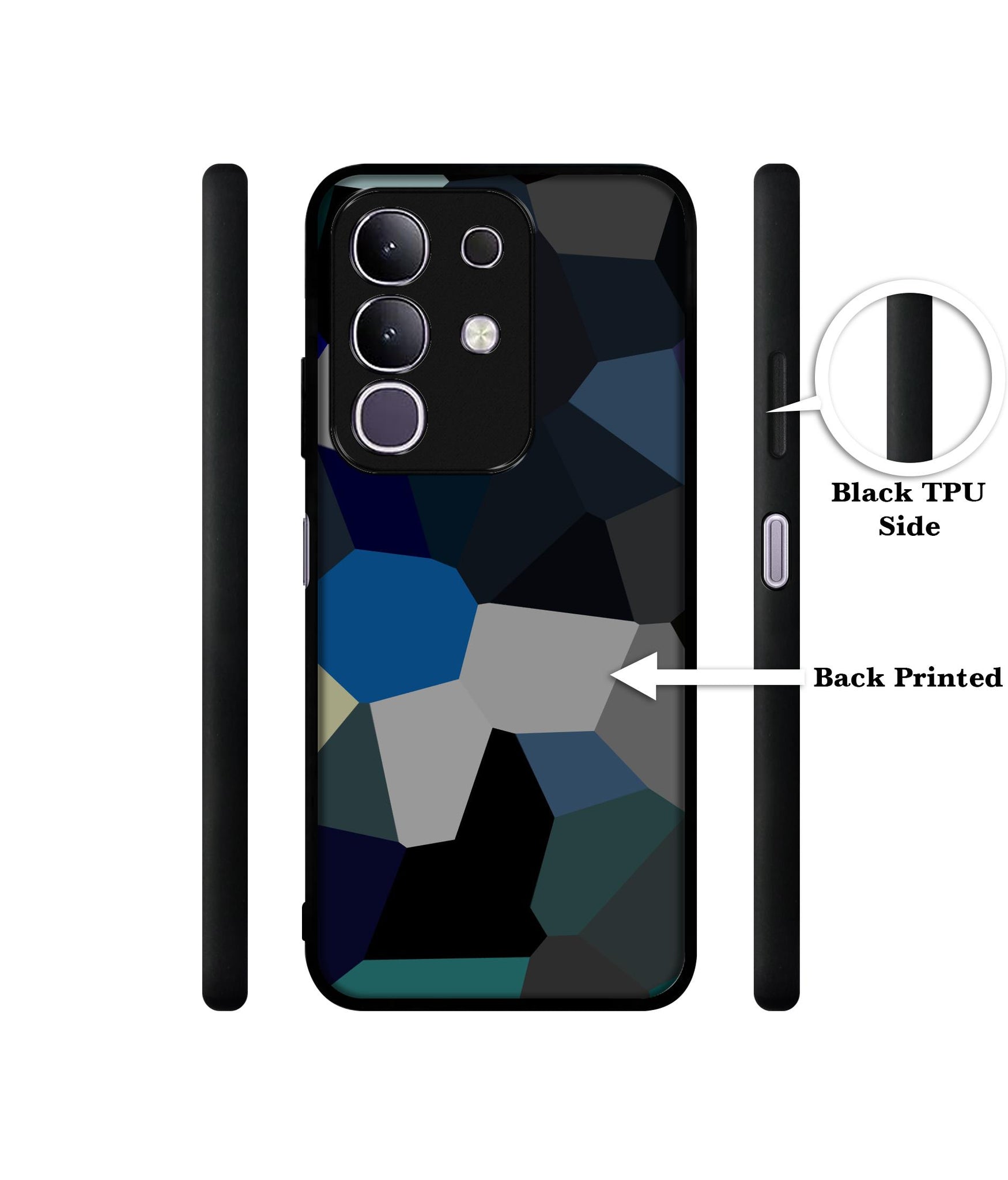 Mathematical Shape Designer 2D Printed Back Case Cover for Vivo T4x 5G / Y29 4G / iQOO Z10x 5G