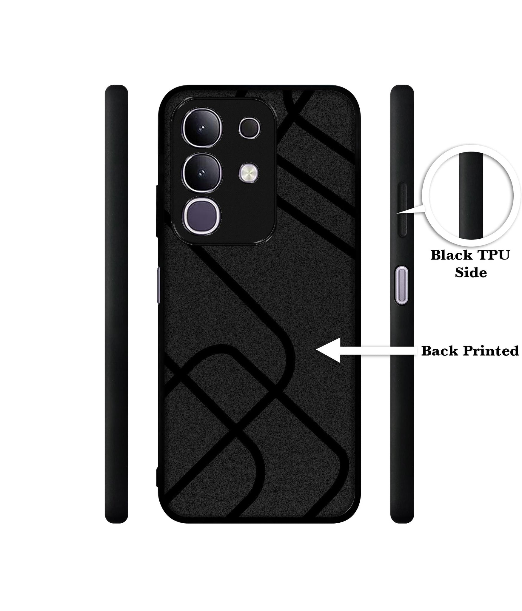 Zig-Zag Black Line Designer 2D Printed Back Case Cover for Vivo T4x 5G / Y29 4G / iQOO Z10x 5G