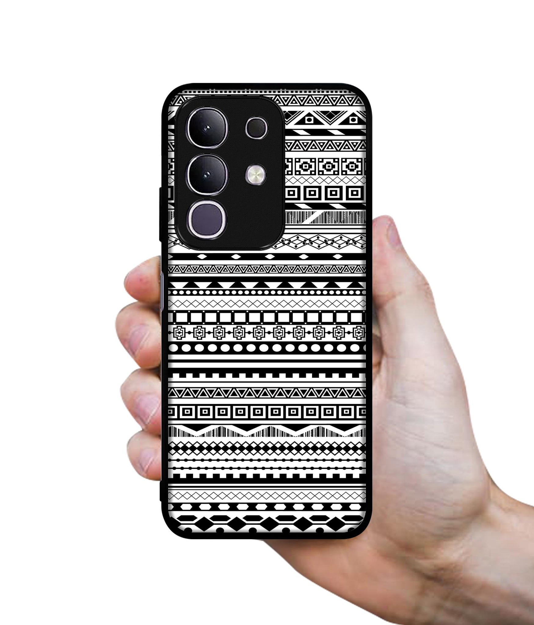Black & White Patterns Designer 2D Printed Back Case Cover for Vivo T4x 5G / Y29 4G / iQOO Z10x 5G