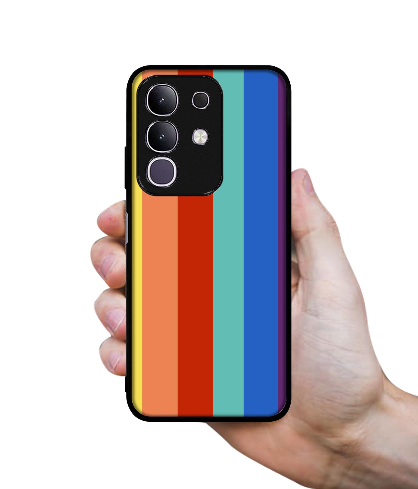 Rainbow Colors Designer 2D Printed Back Case Cover for Vivo T4x 5G / Y29 4G / iQOO Z10x 5G