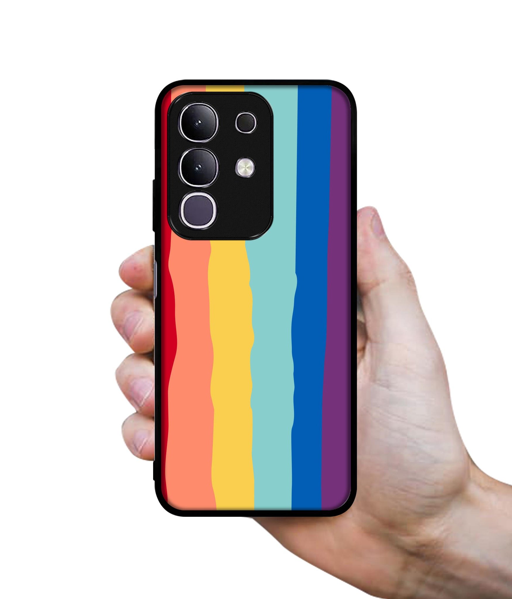 Rainbow Designer 2D Printed Back Case Cover for Vivo T4x 5G / Y29 4G / iQOO Z10x 5G