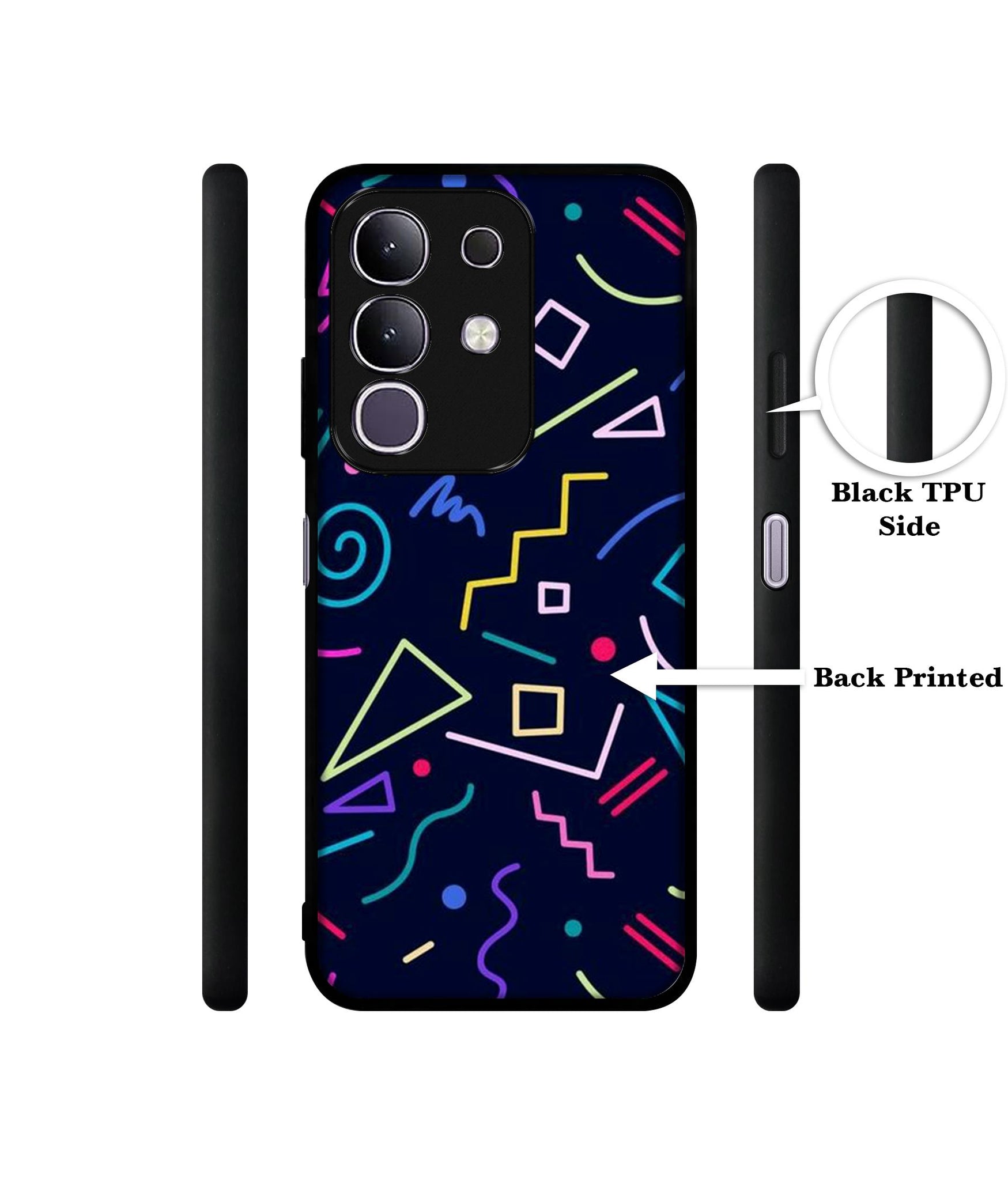 Retro Abstract Designer 2D Printed Back Case Cover for Vivo T4x 5G / Y29 4G / iQOO Z10x 5G
