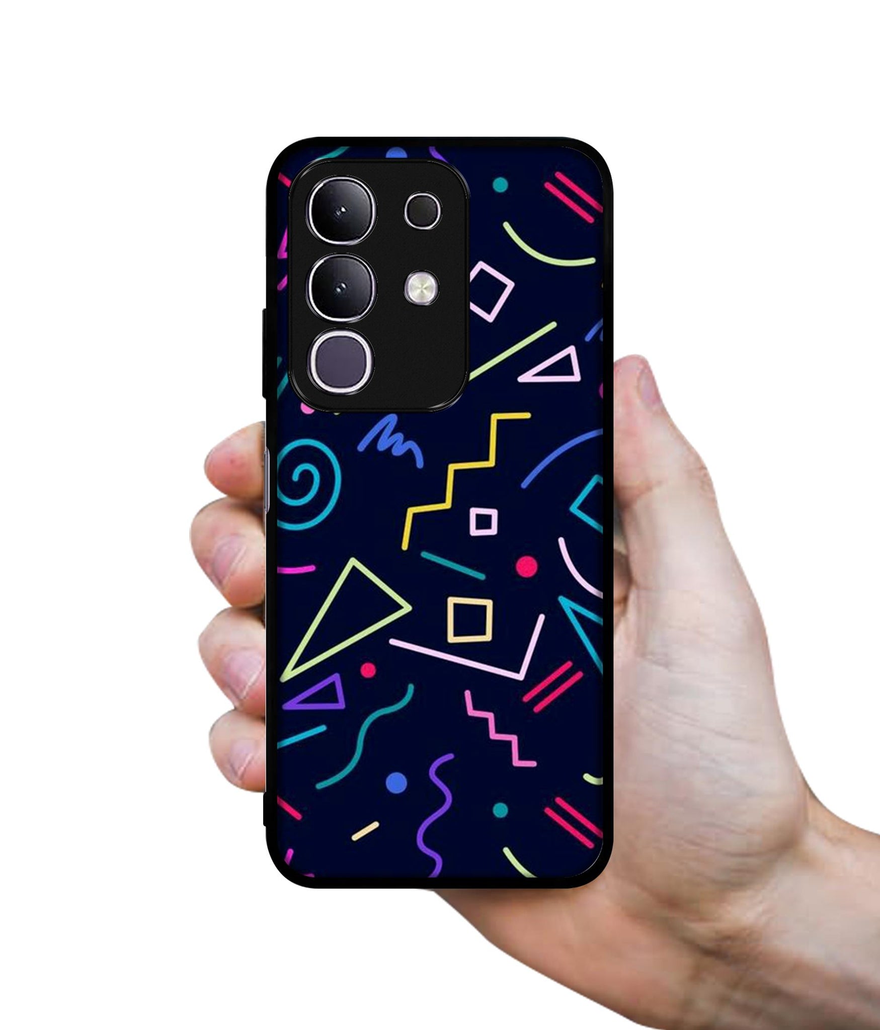 Retro Abstract Designer 2D Printed Back Case Cover for Vivo T4x 5G / Y29 4G / iQOO Z10x 5G