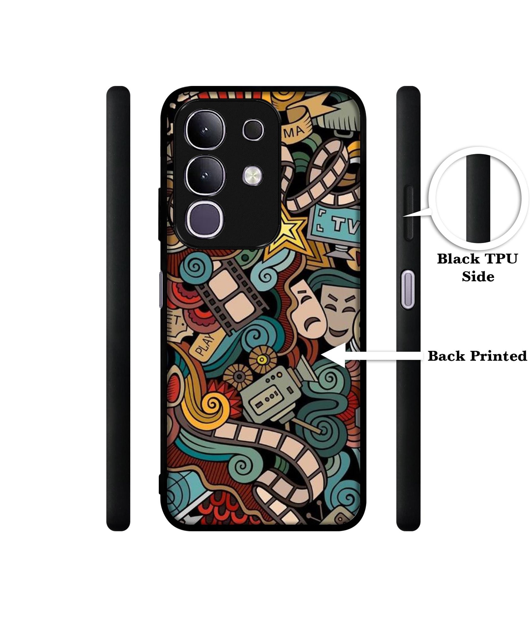 Movies Designer 2D Printed Back Case Cover for Vivo T4x 5G / Y29 4G / iQOO Z10x 5G