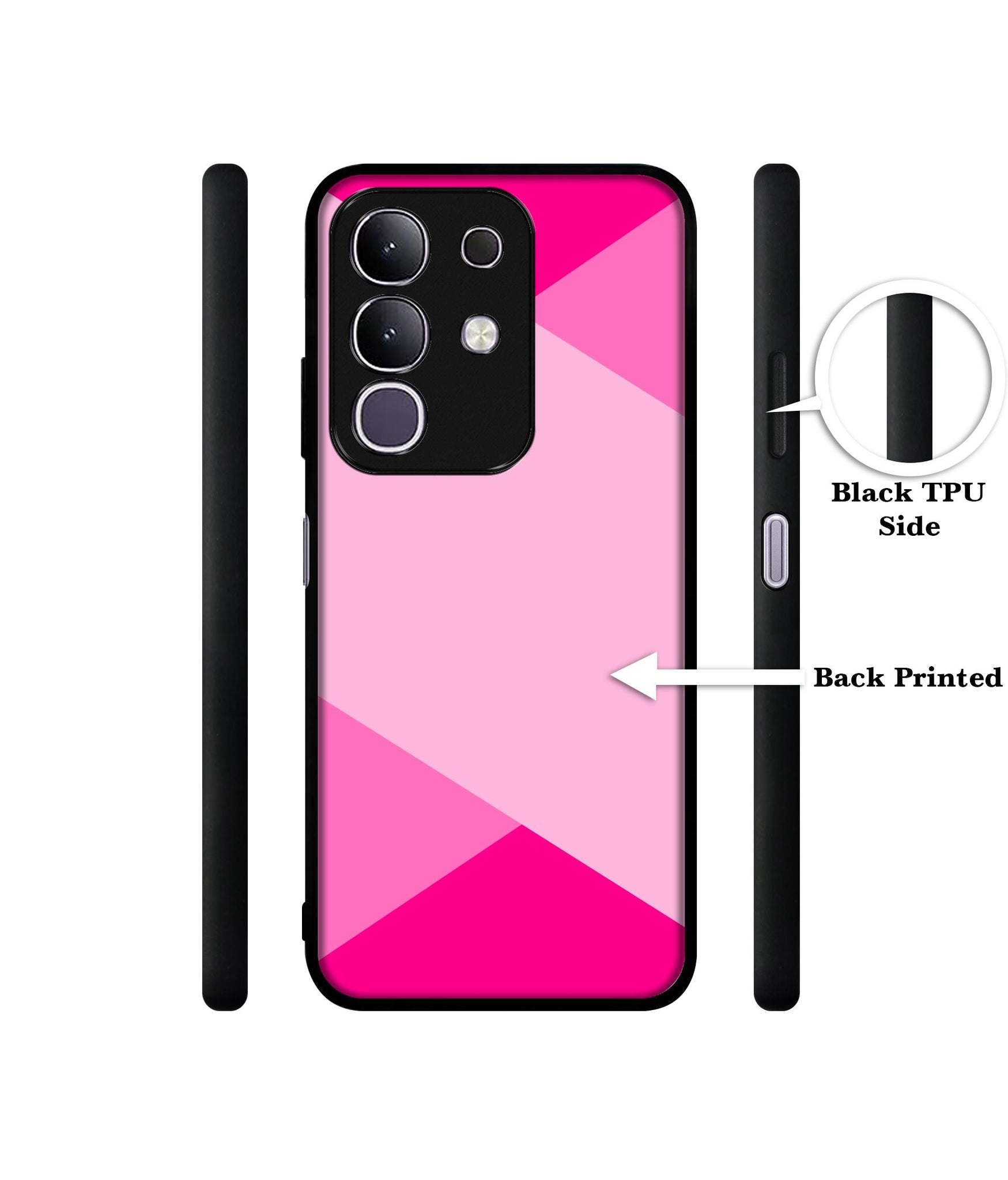 Pink Cross Vector Designer 2D Printed Back Case Cover for Vivo T4x 5G / Y29 4G / iQOO Z10x 5G