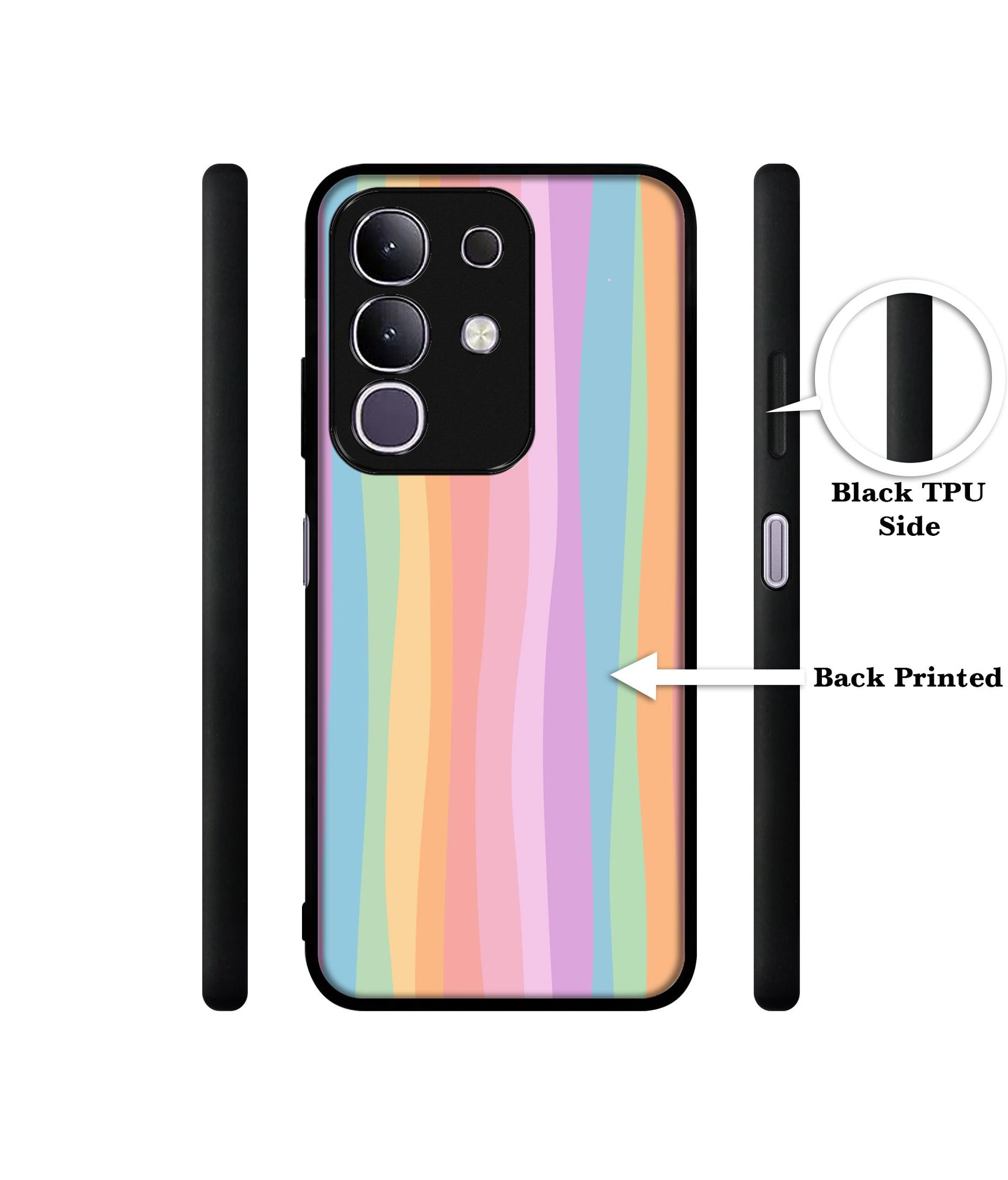 Cool Rainbow Designer 2D Printed Back Case Cover for Vivo T4x 5G / Y29 4G / iQOO Z10x 5G