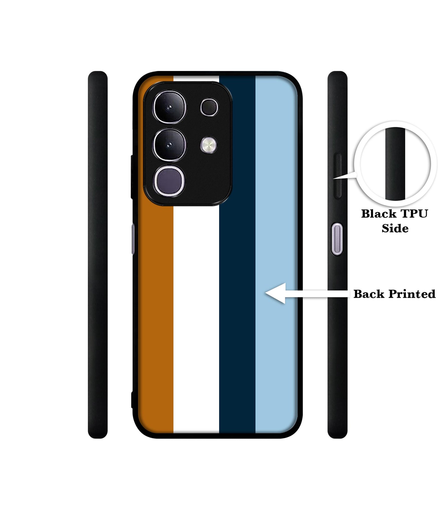 Color Stripes Designer 2D Printed Back Case Cover for Vivo T4x 5G / Y29 4G / iQOO Z10x 5G