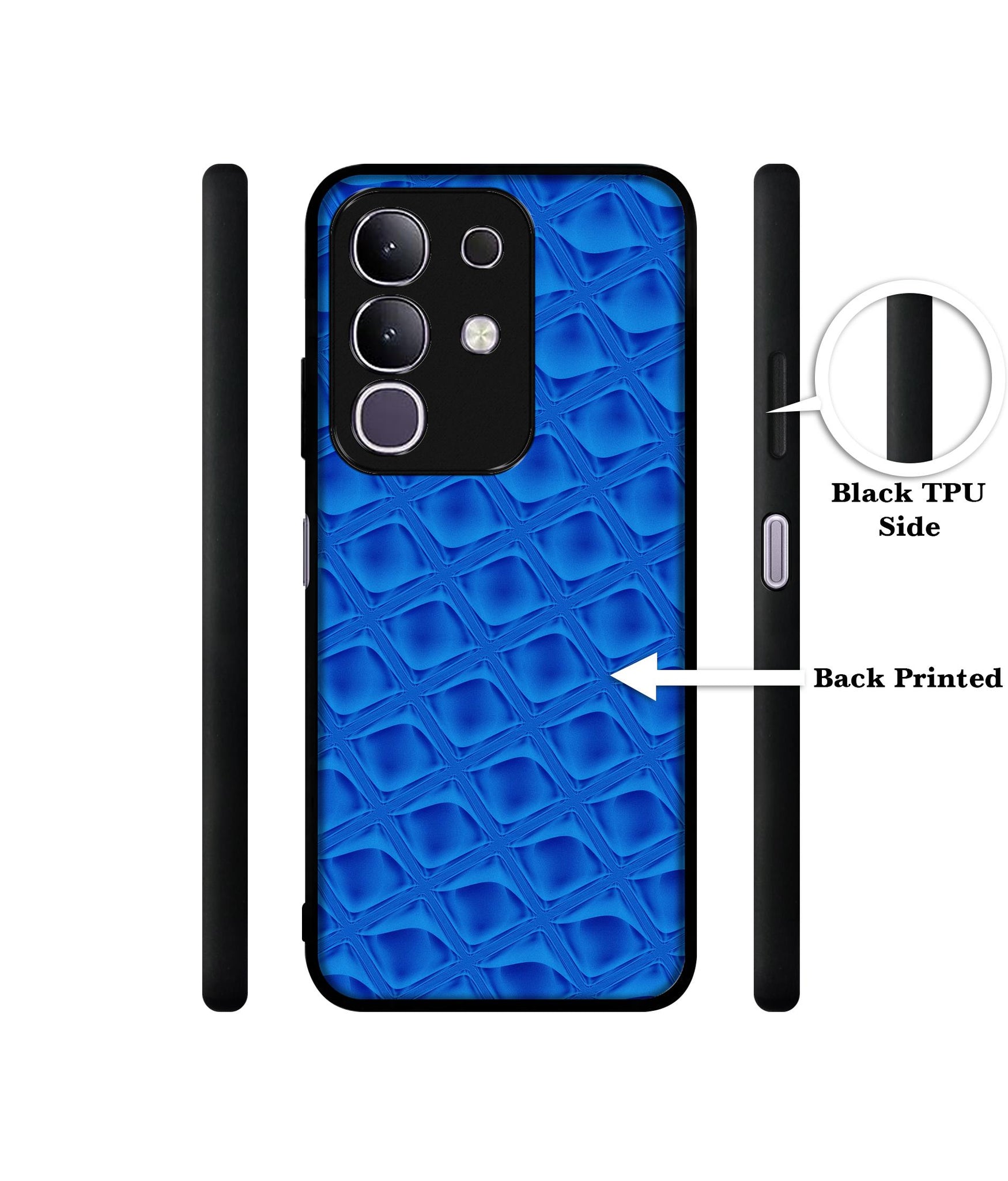Blue Diamond Designer 2D Printed Back Case Cover for Vivo T4x 5G / Y29 4G / iQOO Z10x 5G