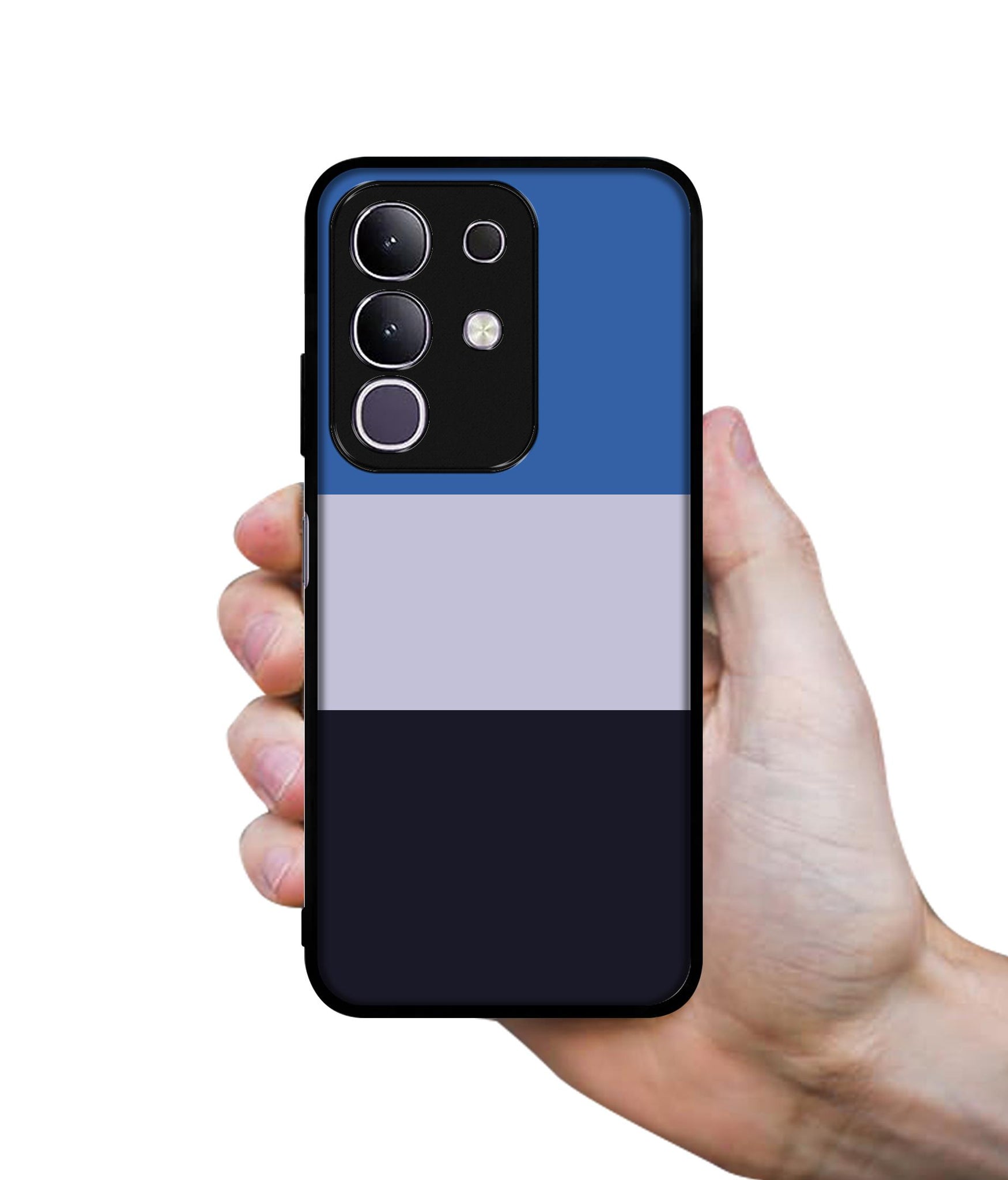 Three Color Stripes Designer 2D Printed Back Case Cover for Vivo T4x 5G / Y29 4G / iQOO Z10x 5G
