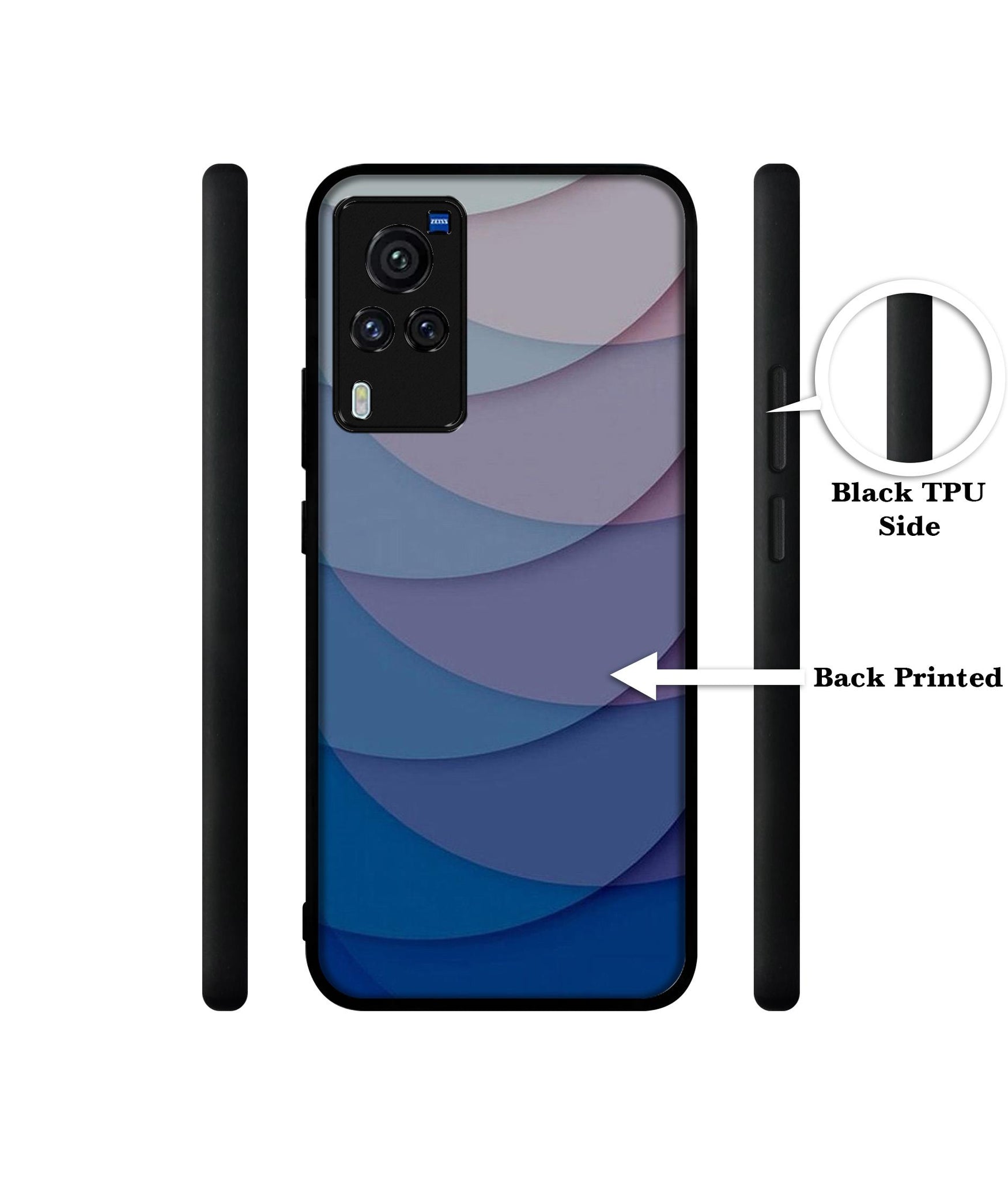 Waves Pattern Print Designer 2D Printed Back Case Cover for Vivo X60 Pro 5G