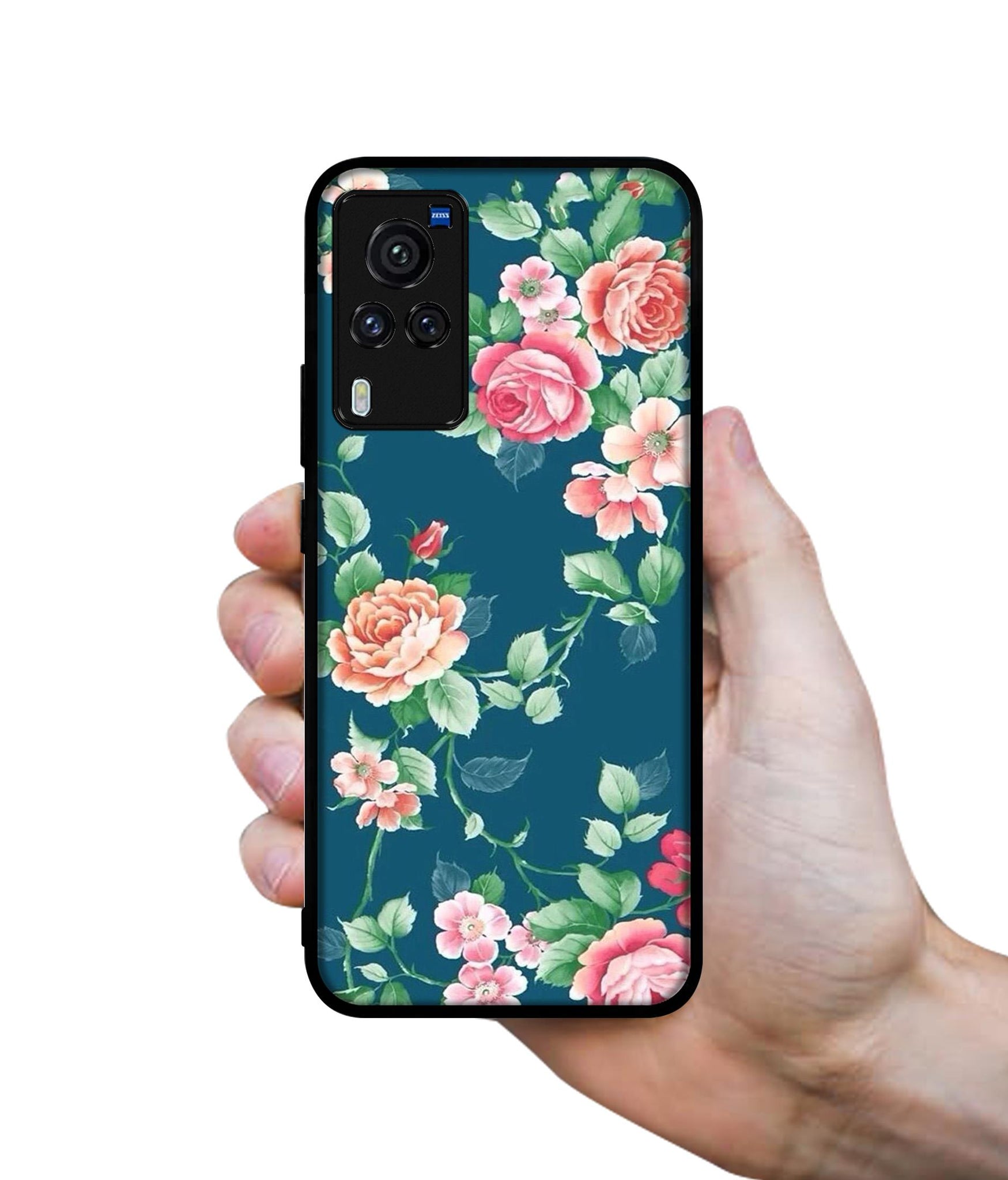 Vintage Floral Designer 2D Printed Back Case Cover for Vivo X60 Pro 5G