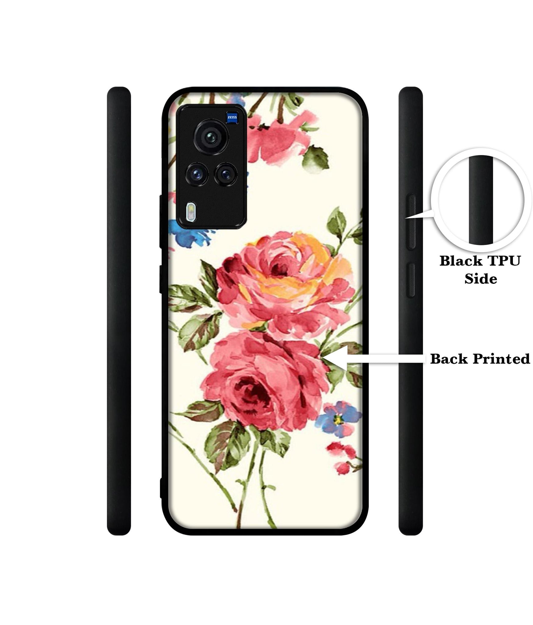 Vintage Painting Flower Designer 2D Printed Back Case Cover for Vivo X60 Pro 5G