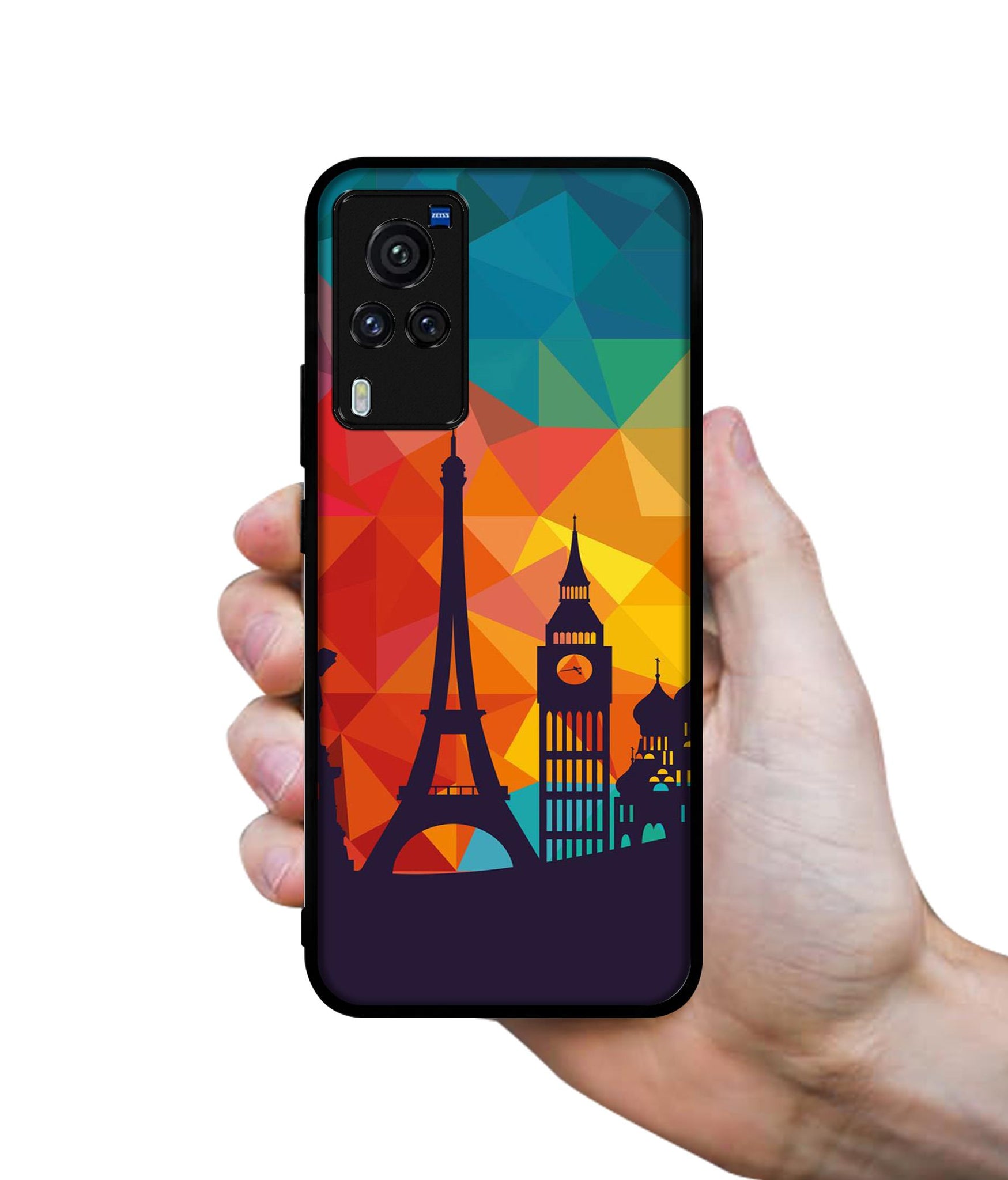 Colored Paris Designer 2D Printed Back Case Cover for Vivo X60 Pro 5G