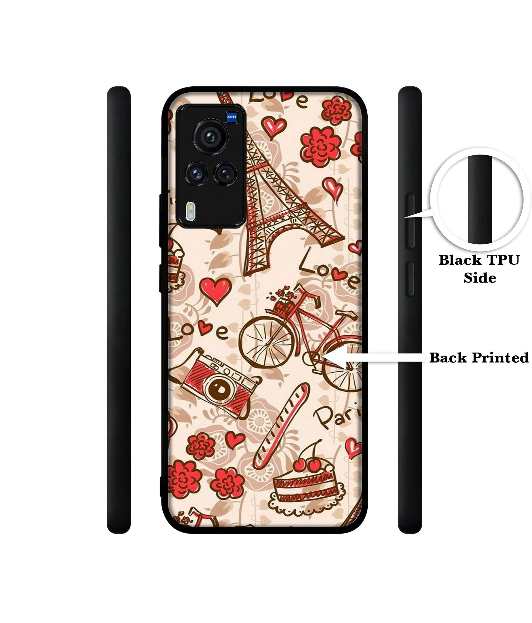 Vintage Paris Designer 2D Printed Back Case Cover for Vivo X60 Pro 5G