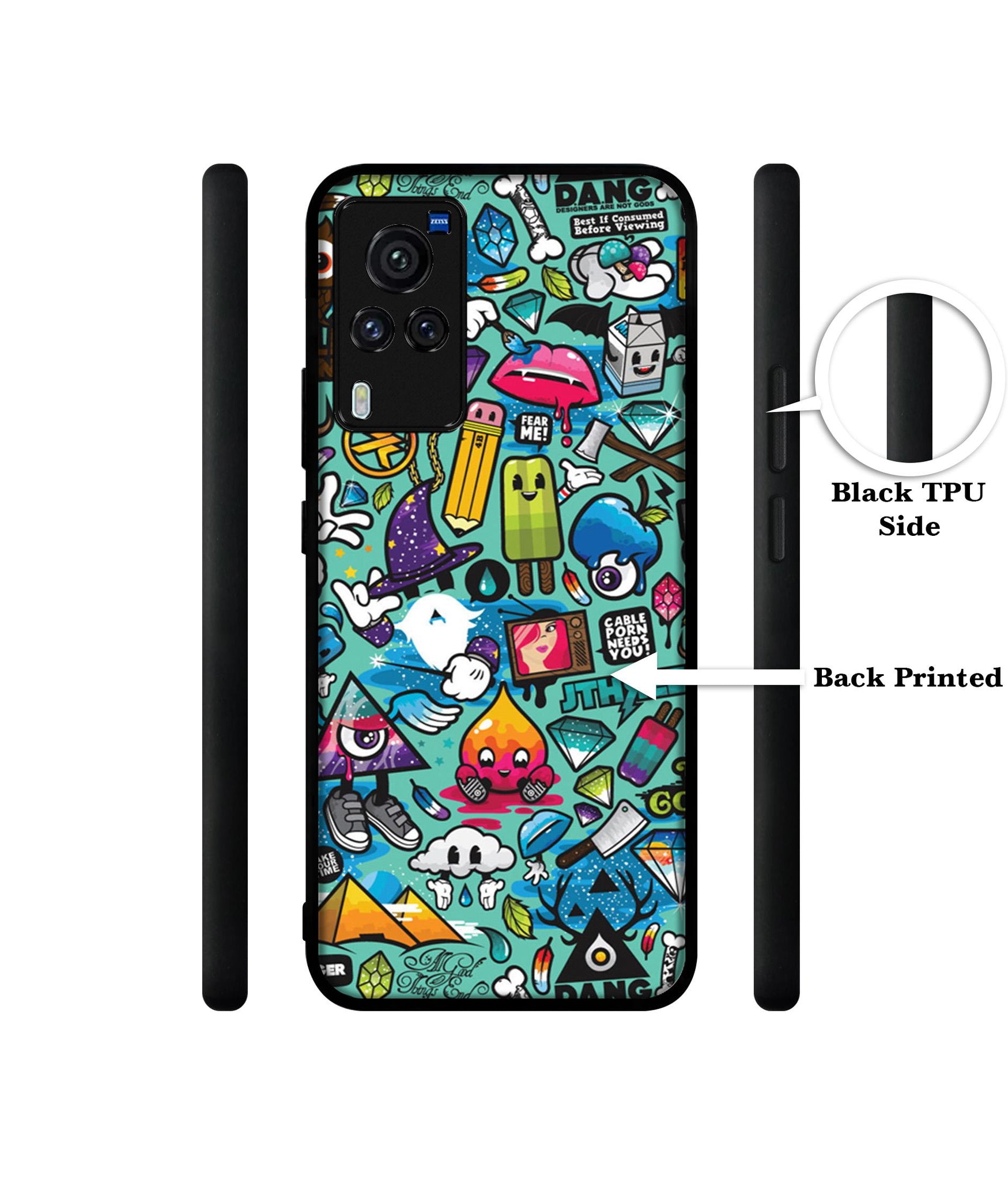 Crazy Designer 2D Printed Back Case Cover for Vivo X60 Pro 5G