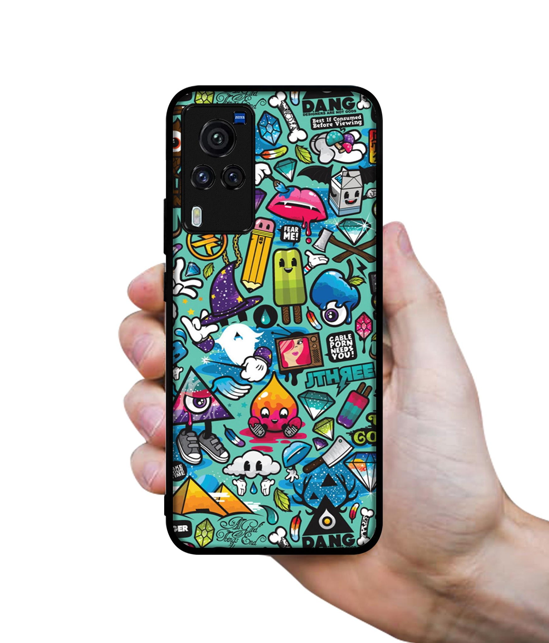 Crazy Designer 2D Printed Back Case Cover for Vivo X60 Pro 5G