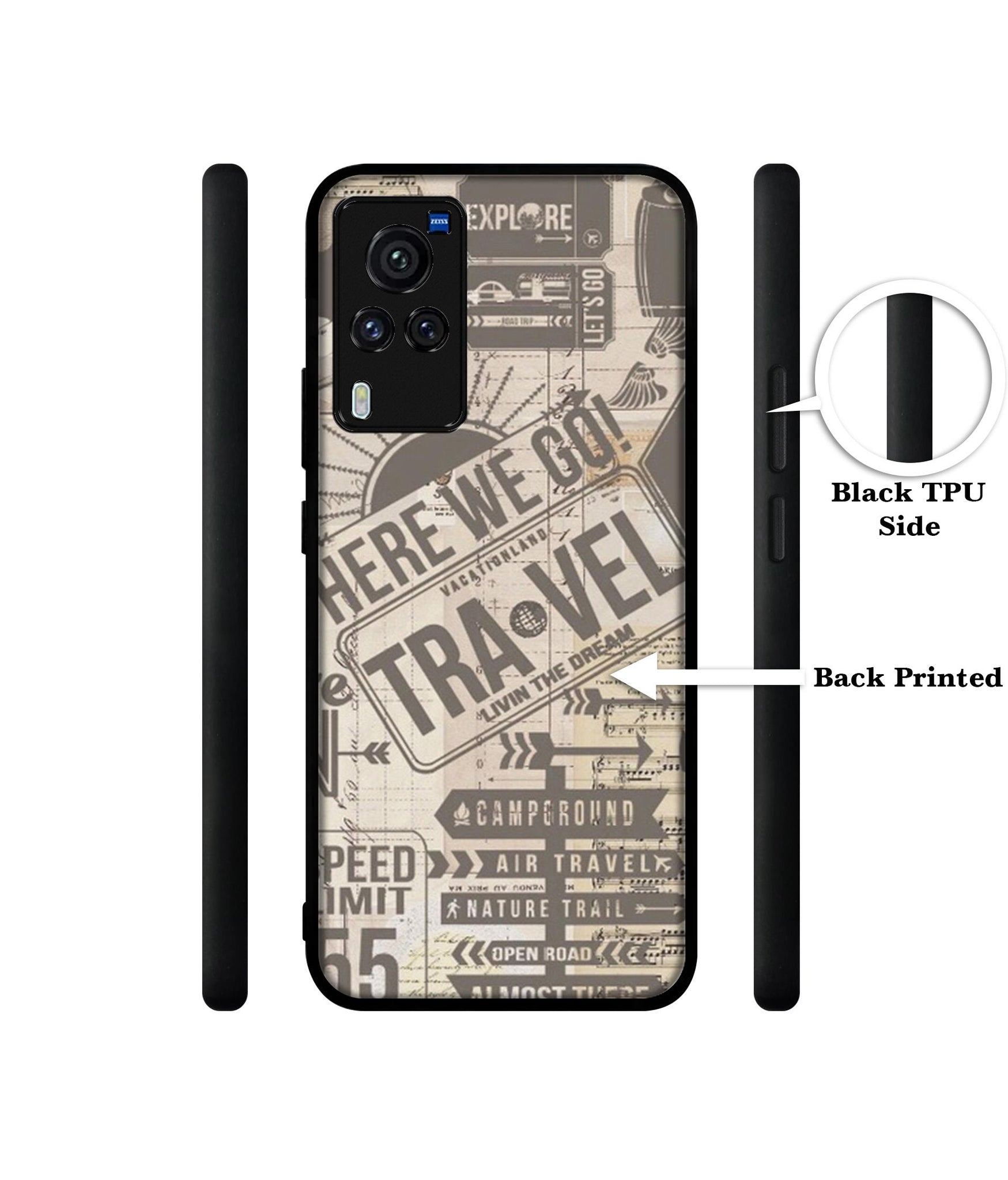 Travel Designer 2D Printed Back Case Cover for Vivo X60 Pro 5G