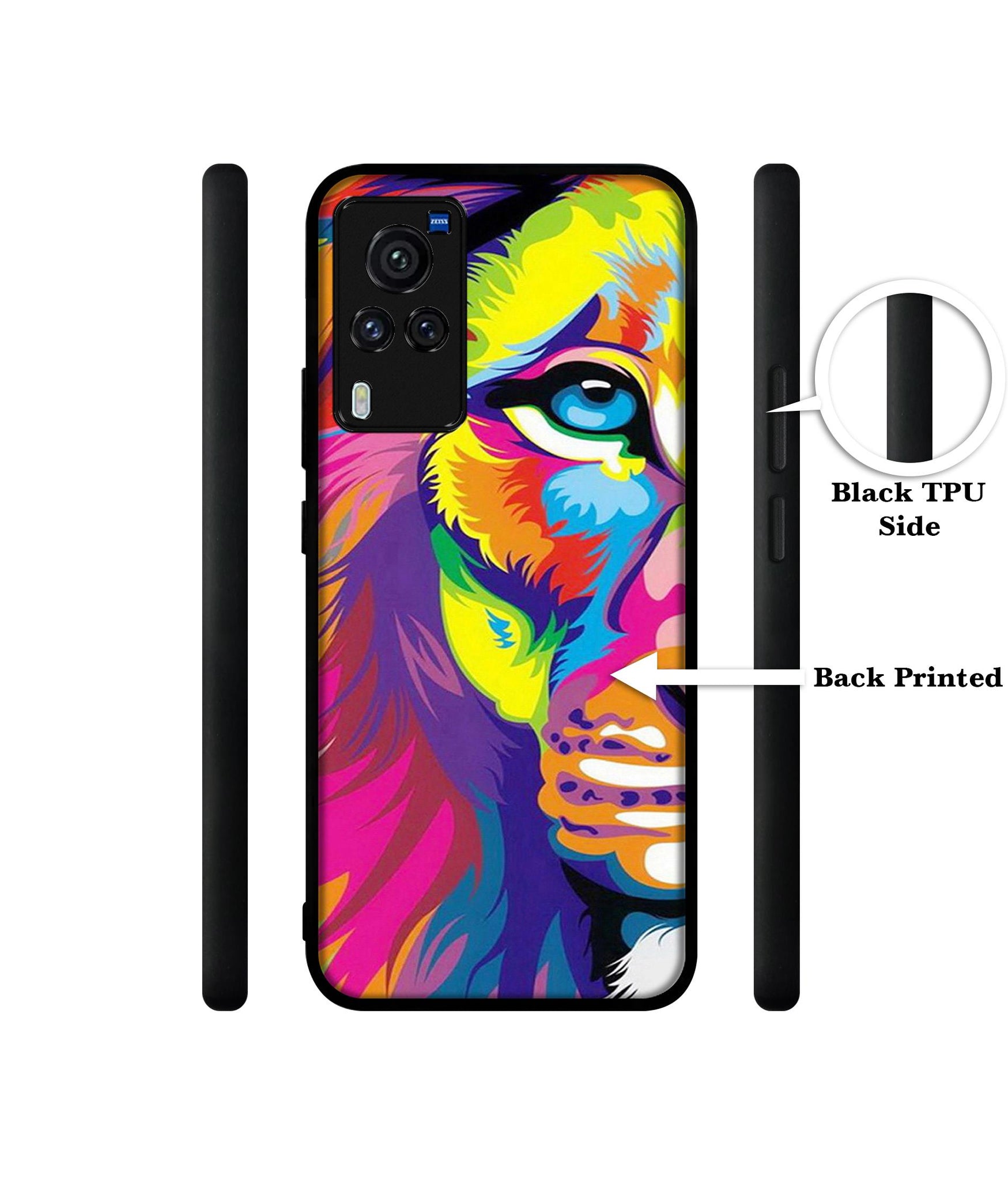 Lion Designer 2D Printed Back Case Cover for Vivo X60 Pro 5G