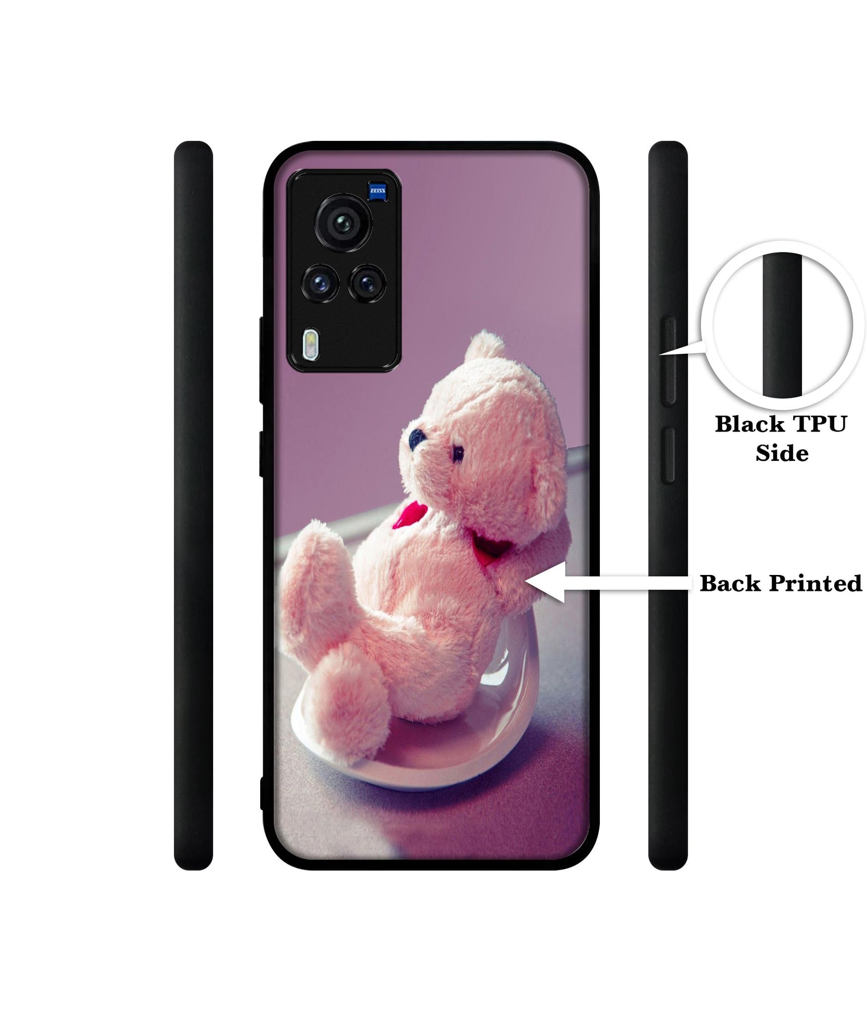 Cute Teddy Bear Designer 2D Printed Back Case Cover for Vivo X60 Pro 5G